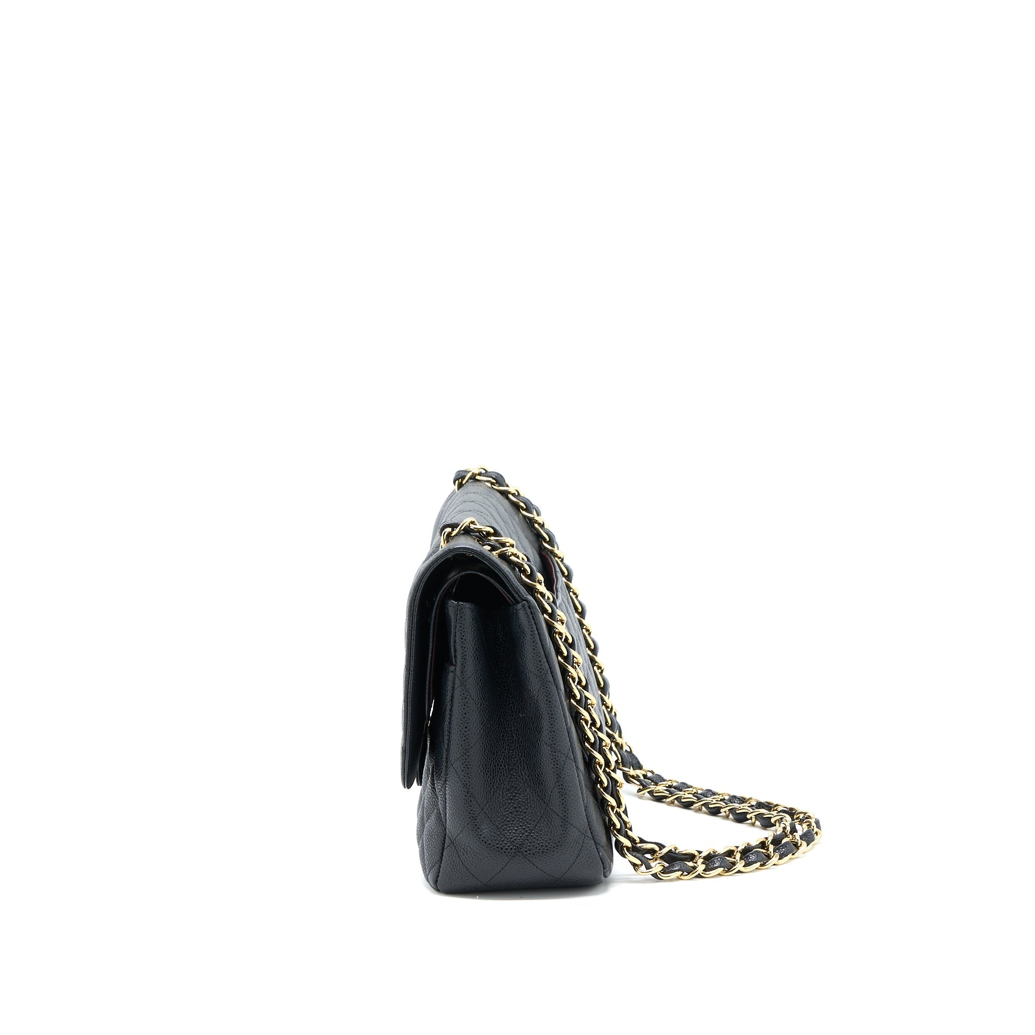 CHANEL CLASSIC JUMBO DOUBLE FLAP BAG CAVIAR BLACK GHW