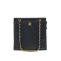 CHANEL VINTAGE 24K GOLD CAVIAR SHOPPING BAG WITH CHAIN