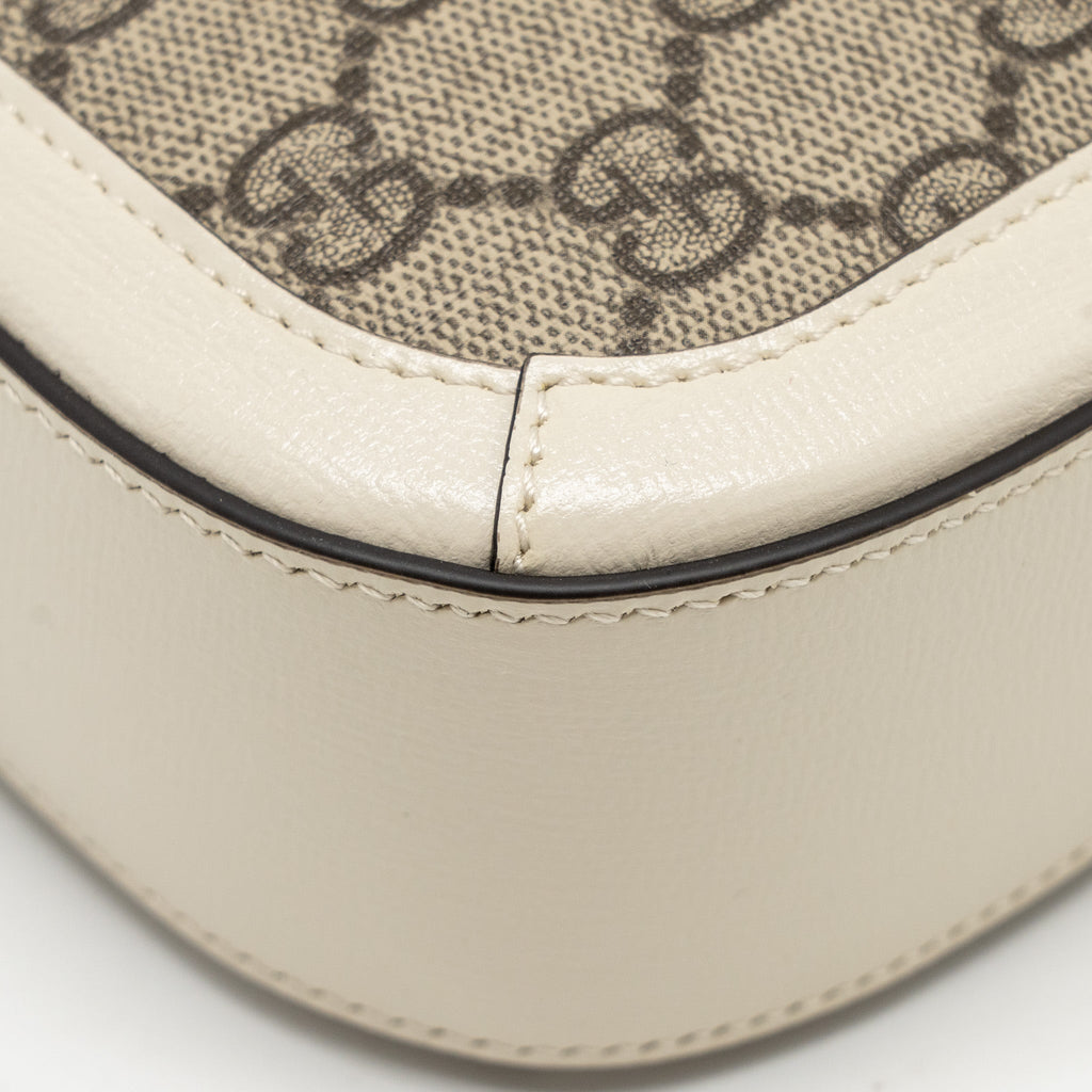 GUCCI MINI HORSEBIT 1955 BAG GG SUPREME CANVAS/LEATHER WHITE/MULTICOLOUR GHW