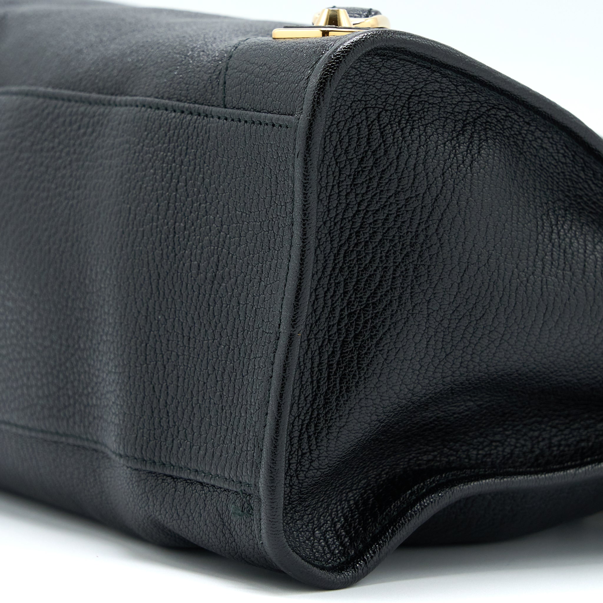 BALENCIAGA EDGE CITY BAG GOATSKIN BLACK GHW