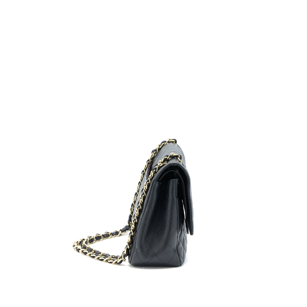 CHANEL CLASSIC JUMBO DOUBLE FLAP BAG CAVIAR BLACK GHW