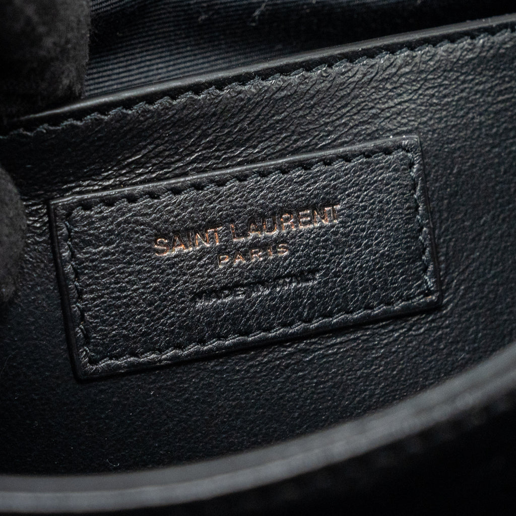 SAINT LAURENT NIKI BABY LEATHER BLACK SHW