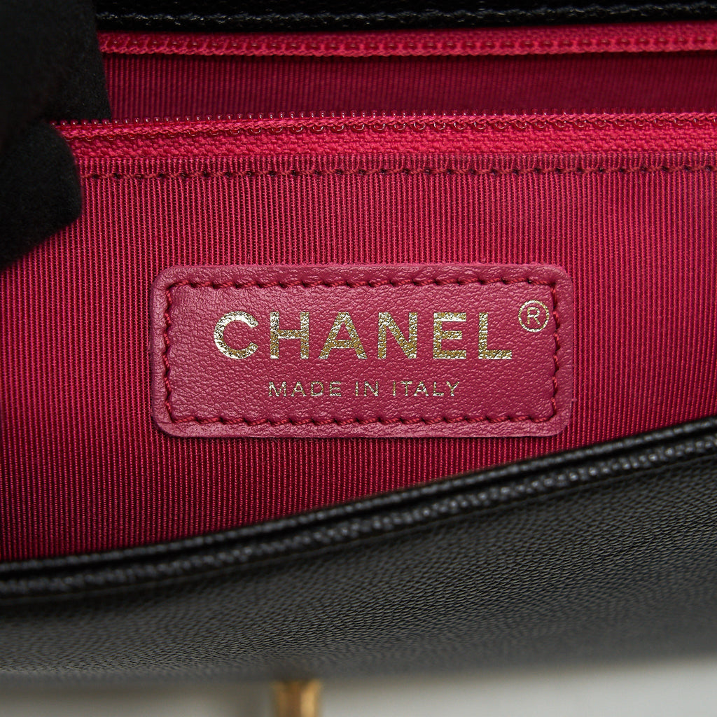 CHANEL SEASONAL FLAP BAG CAVIAR BLACK GHW