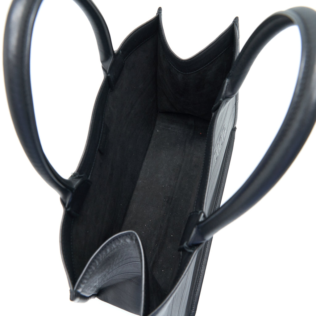 DIOR SMALL LEATHER BOOKTOTE SO BLACK