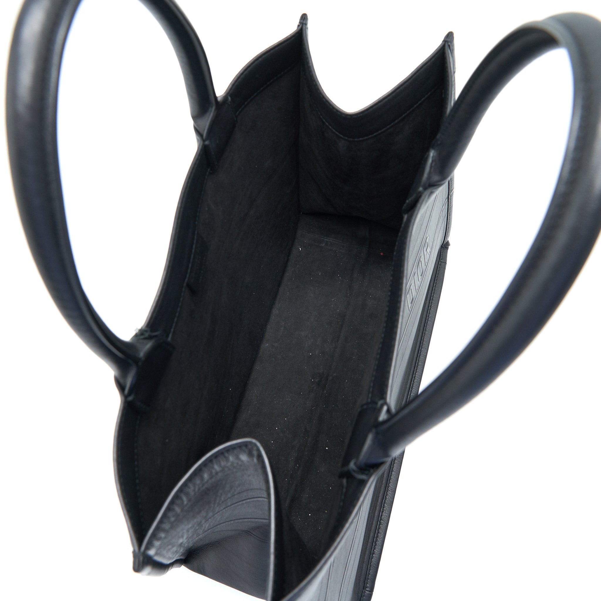 DIOR SMALL LEATHER BOOKTOTE SO BLACK