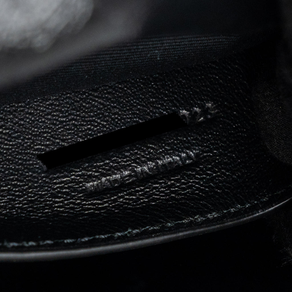 SAINT LAURENT NIKI BABY LEATHER BLACK SHW