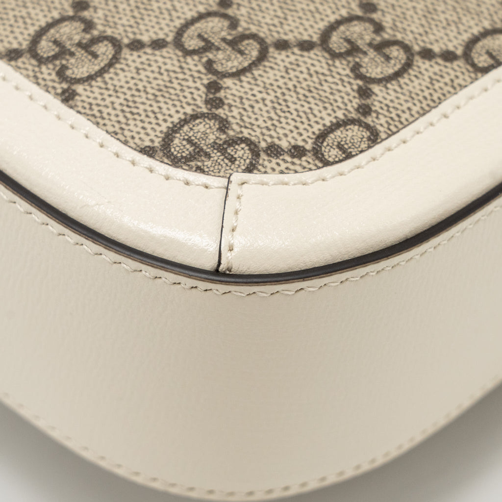 GUCCI MINI HORSEBIT 1955 BAG GG SUPREME CANVAS/LEATHER WHITE/MULTICOLOUR GHW