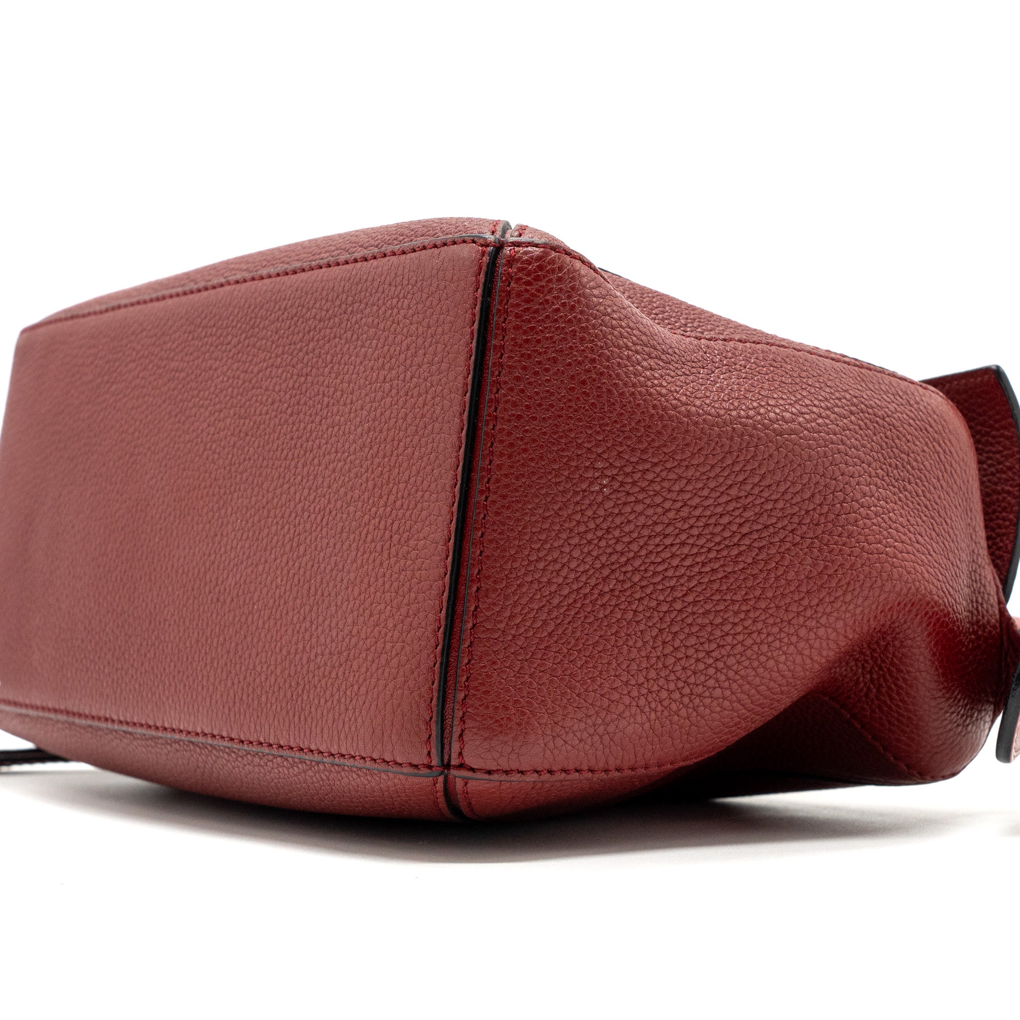 LOEWE SMALL PUZZLE GRAINED CALFSKIN RED GHW