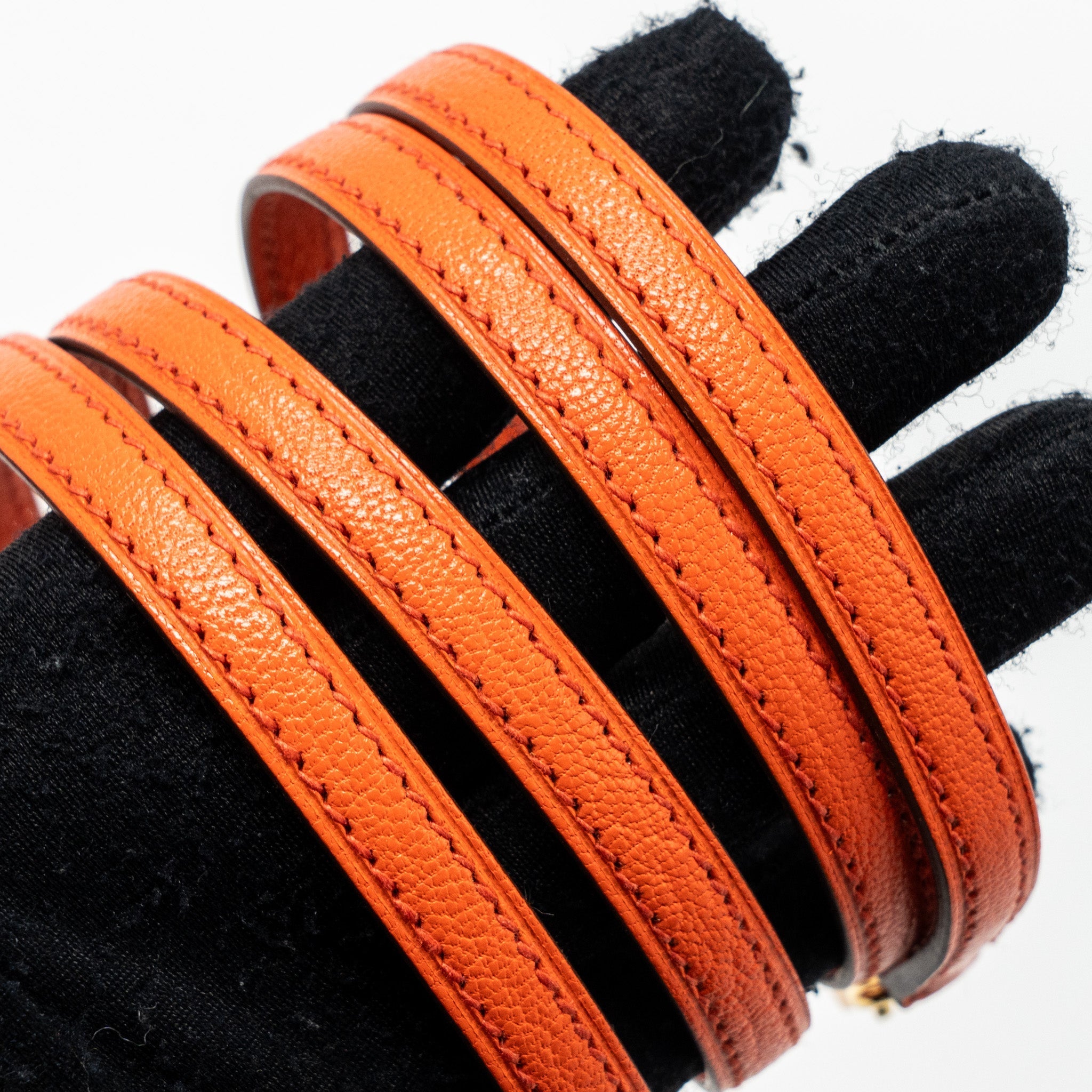 HERMES MINI BOLIDE CHEVRE MYSORE POPPY ORANGE GHW