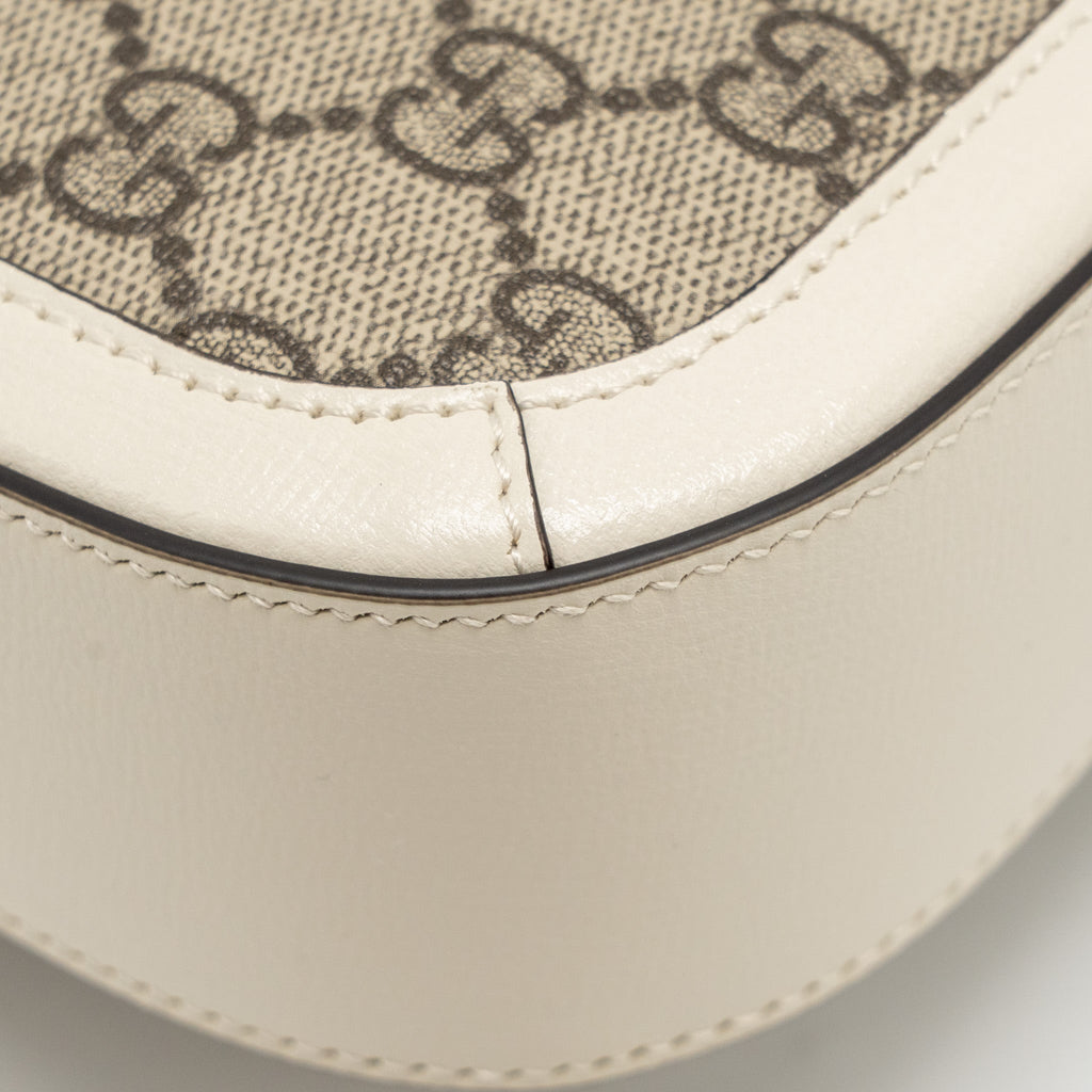 GUCCI MINI HORSEBIT 1955 BAG GG SUPREME CANVAS/LEATHER WHITE/MULTICOLOUR GHW
