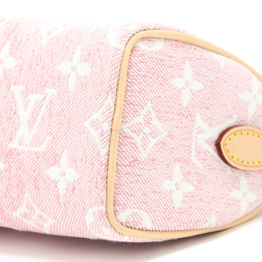 LOUIS VUITTON NANO SPEEDY DENIM MONOGRAM PINK GHW
