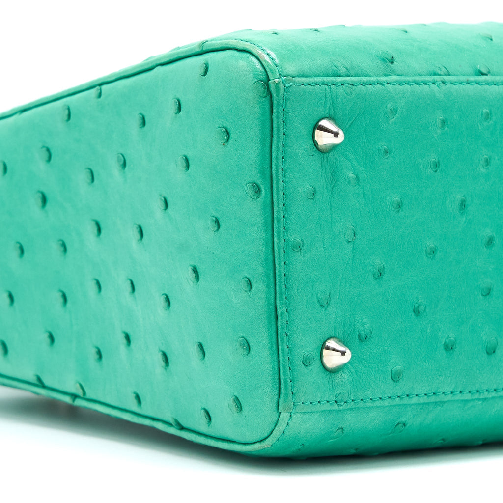 DIOR MEDIUM LADY DIOR OSTRICH GREEN SHW