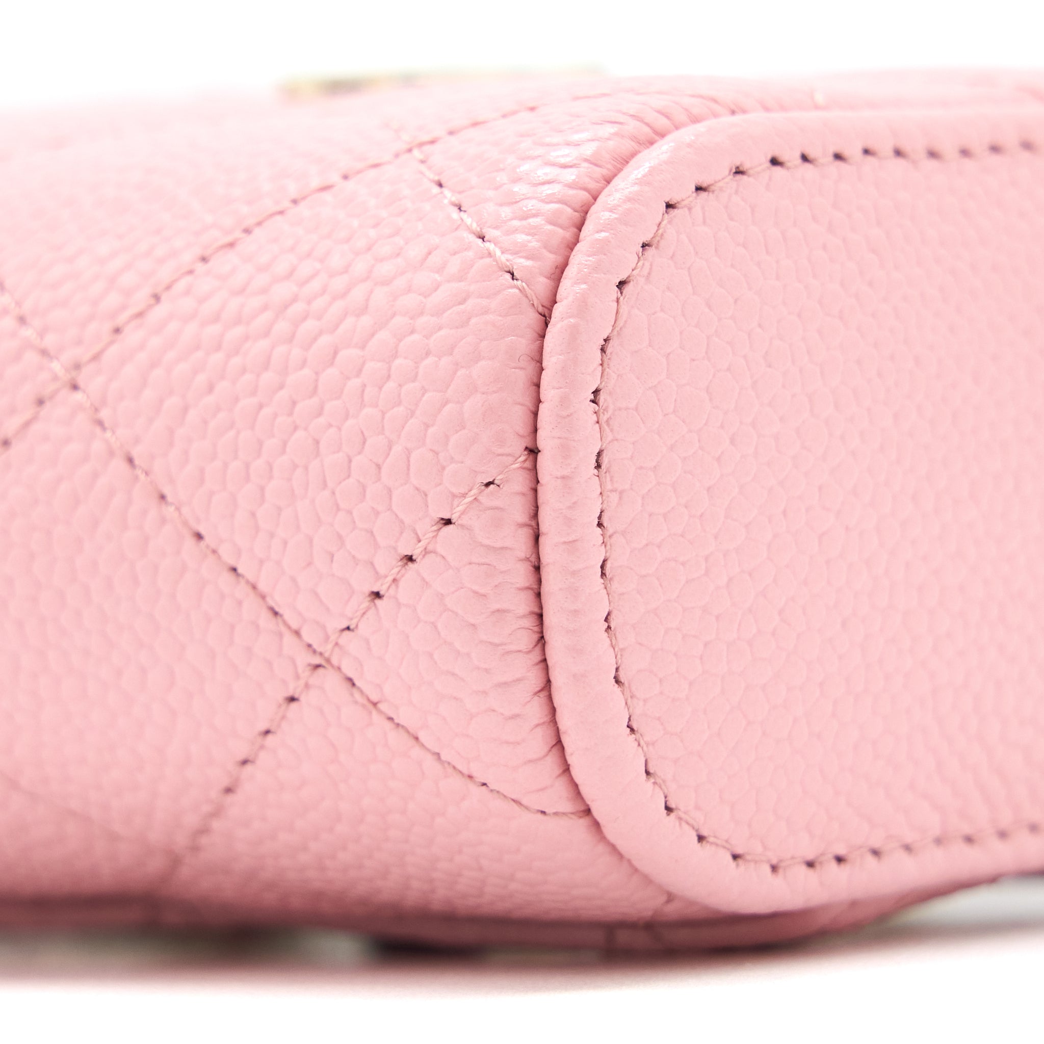 CHANEL MINI TOP HANDLE VANITY CASE CAVIAR PINK LGHW