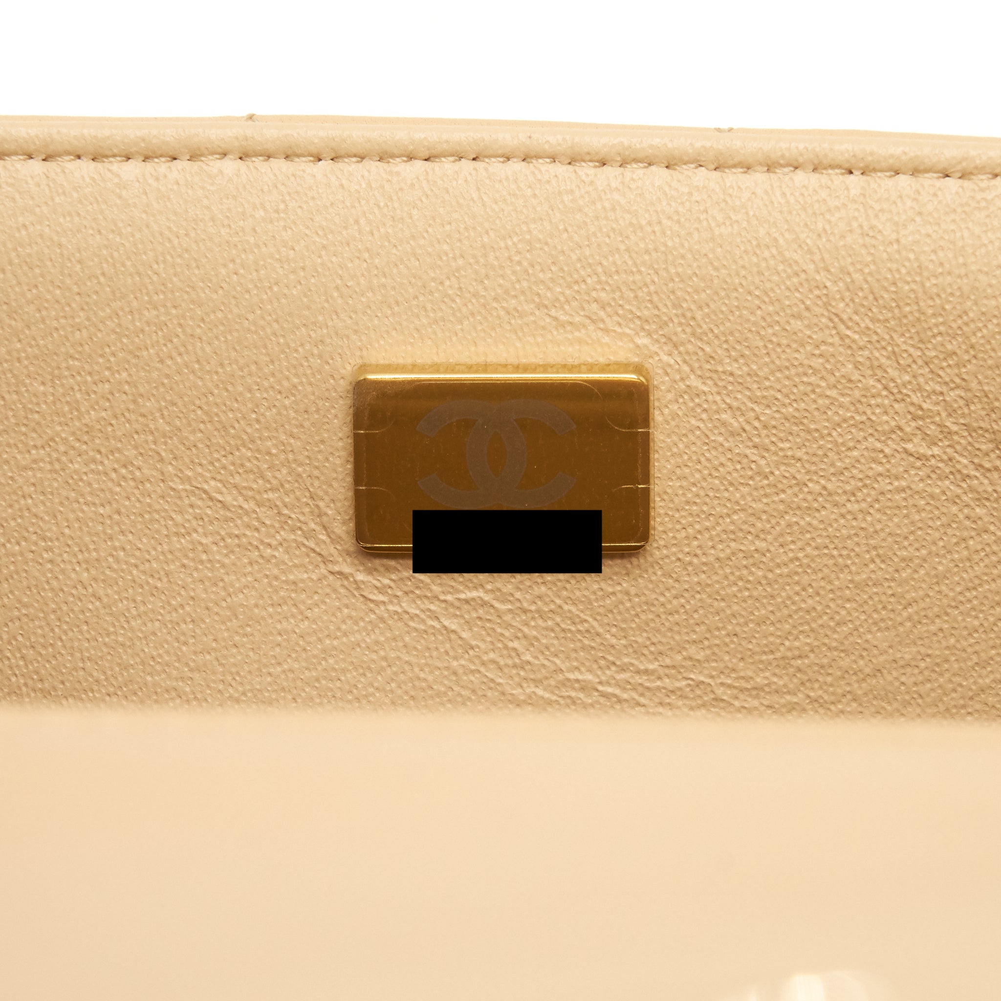 CHANEL MINI RECTANGULAR LAMBSKIN LIGHT BEIGE LGHW(MICROCHIP)