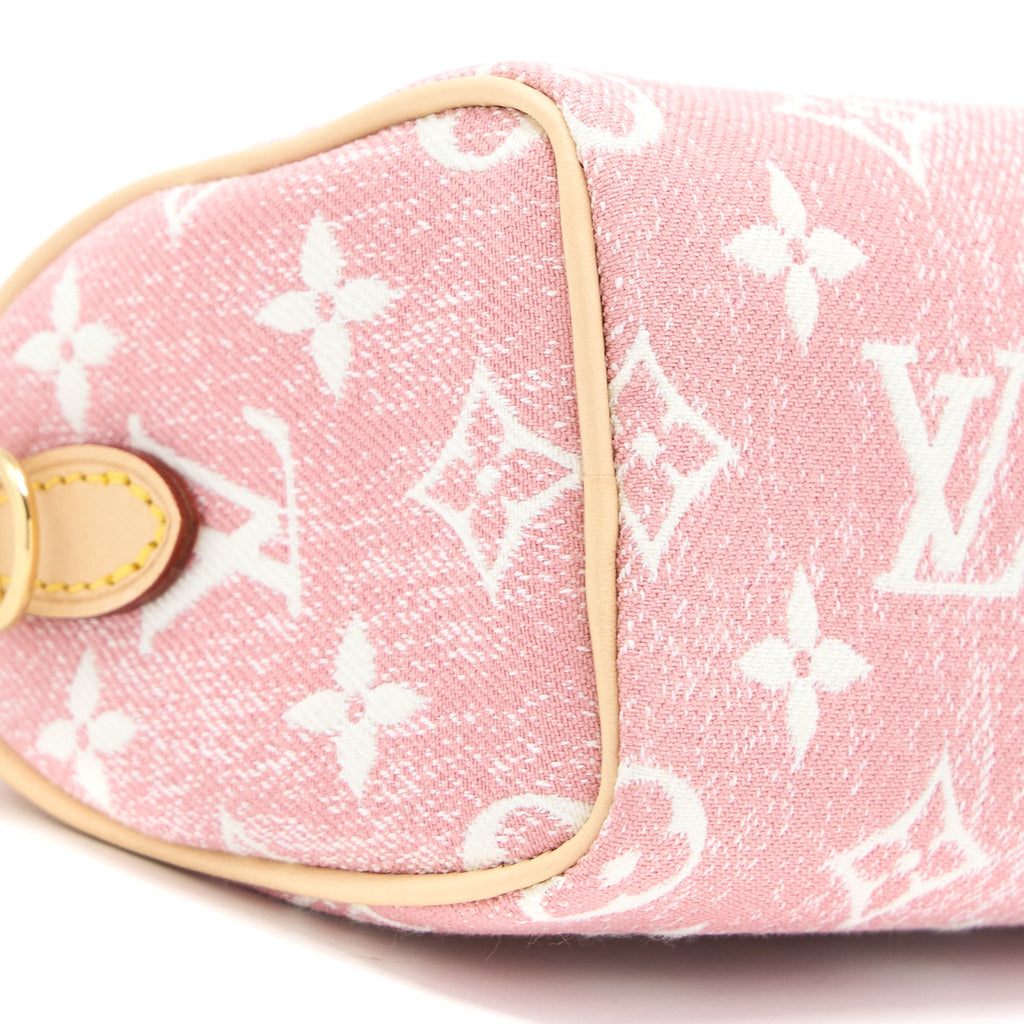 LOUIS VUITTON NANO SPEEDY DENIM MONOGRAM PINK GHW