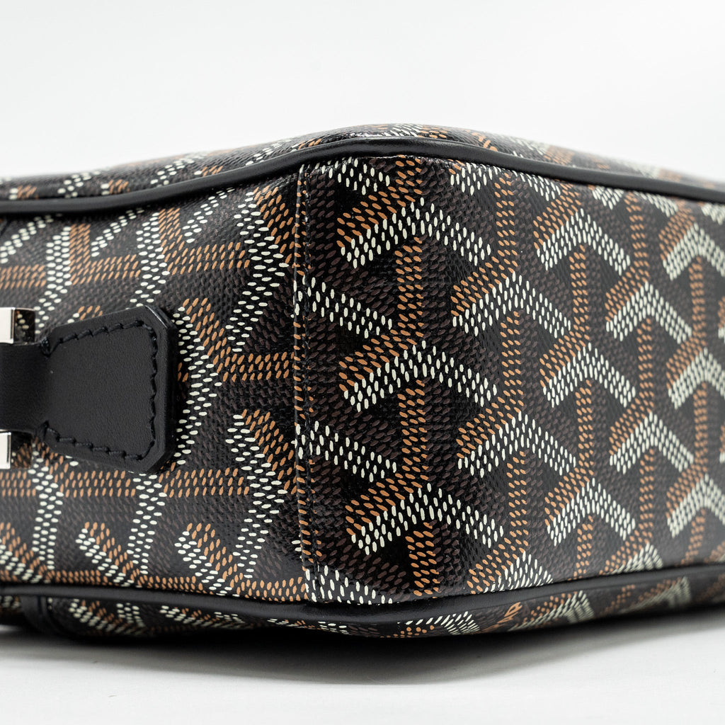 GOYARD CAP VERT PM CROSSBODY BAG GOYARDINE CANVAS/LEATHER BLACK SHW