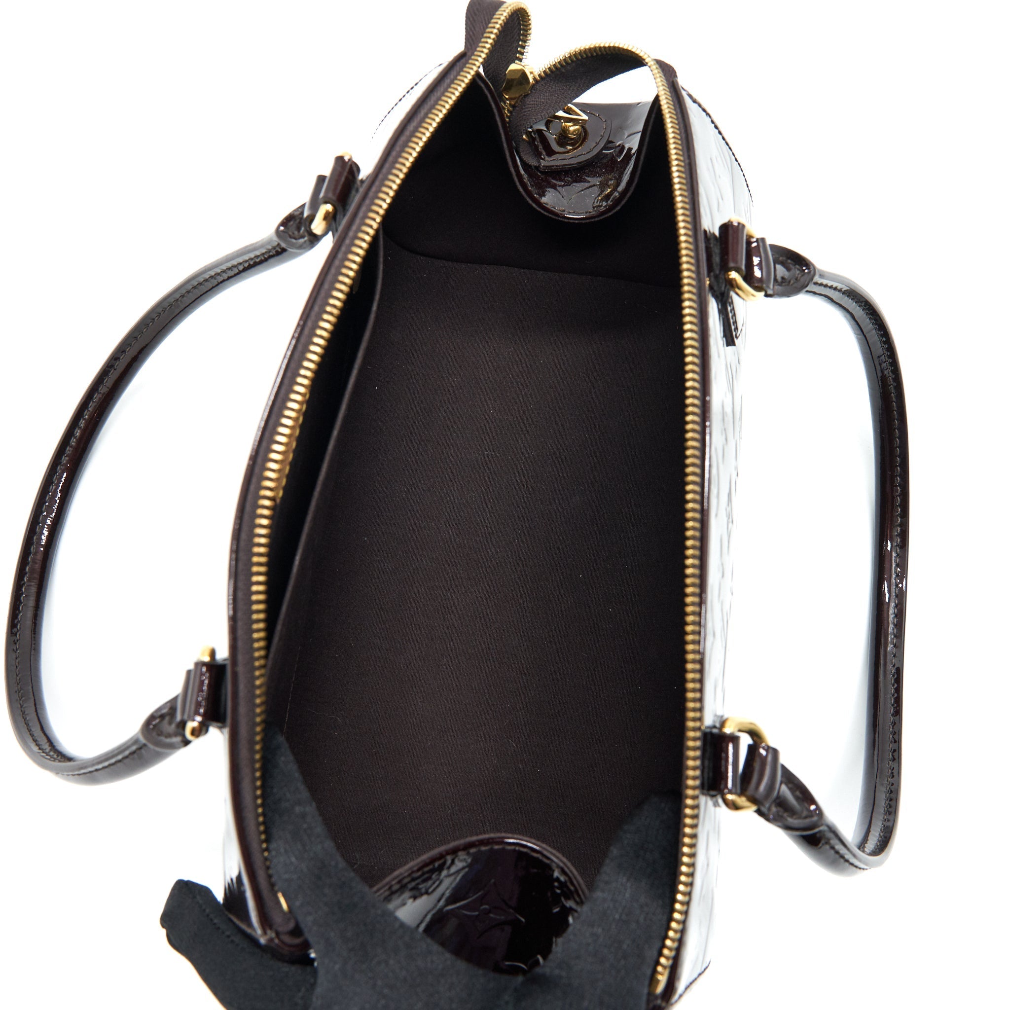 LOUIS VUITTON BOWLING TOTE SHOULDER BAG PATENT LEATHER