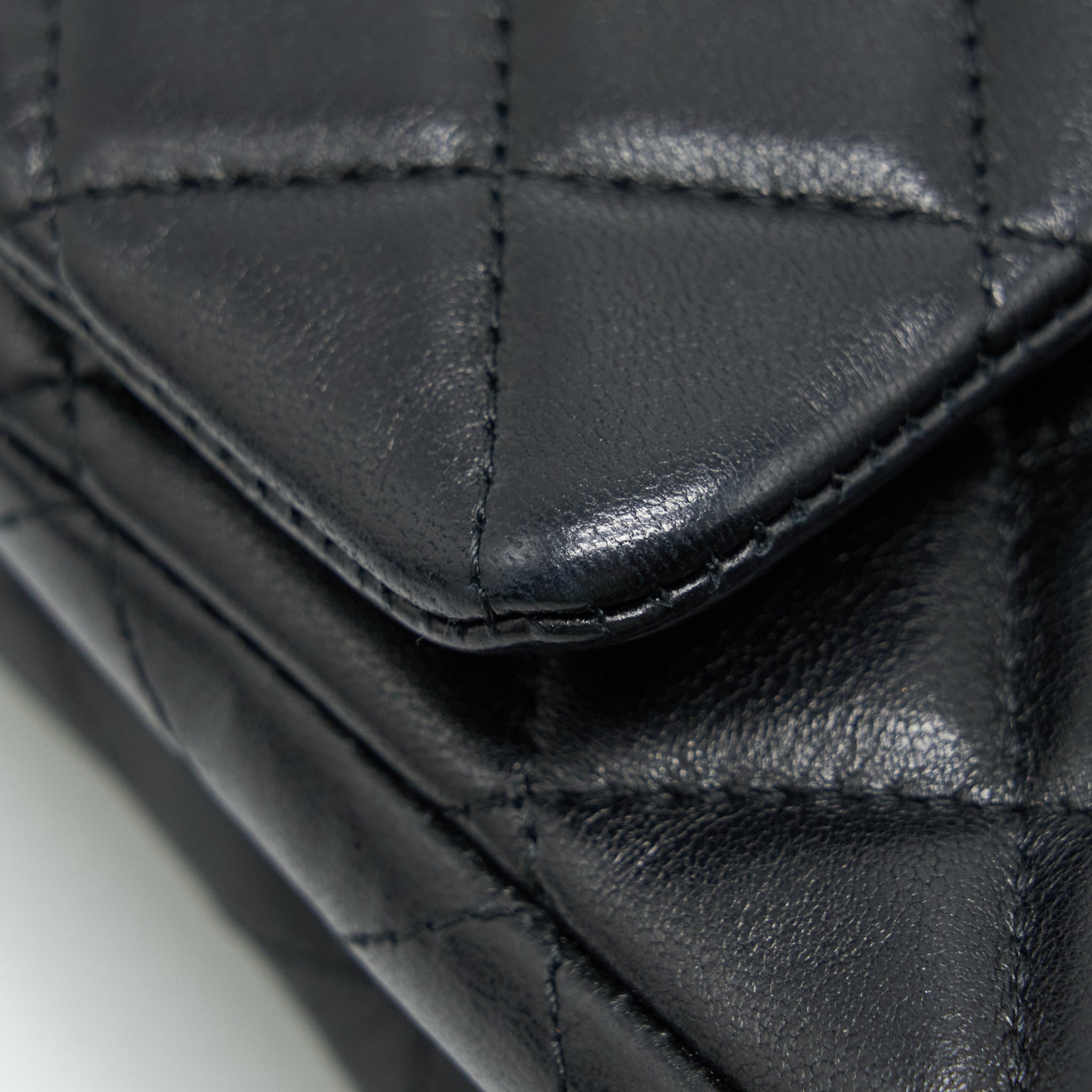 CHANEL MINI RECTANGULAR FLAP BAG LAMBSKIN BLACK GHW