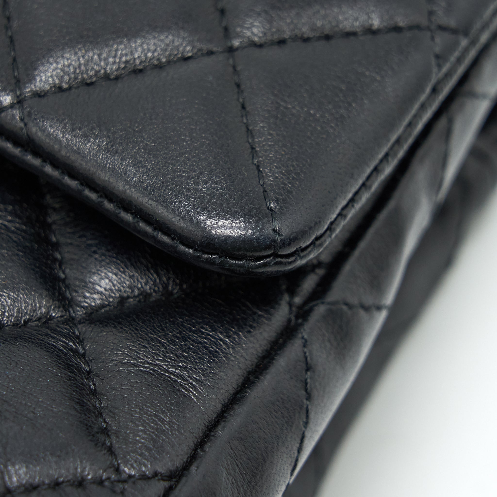 CHANEL MINI RECTANGULAR FLAP BAG LAMBSKIN BLACK GHW