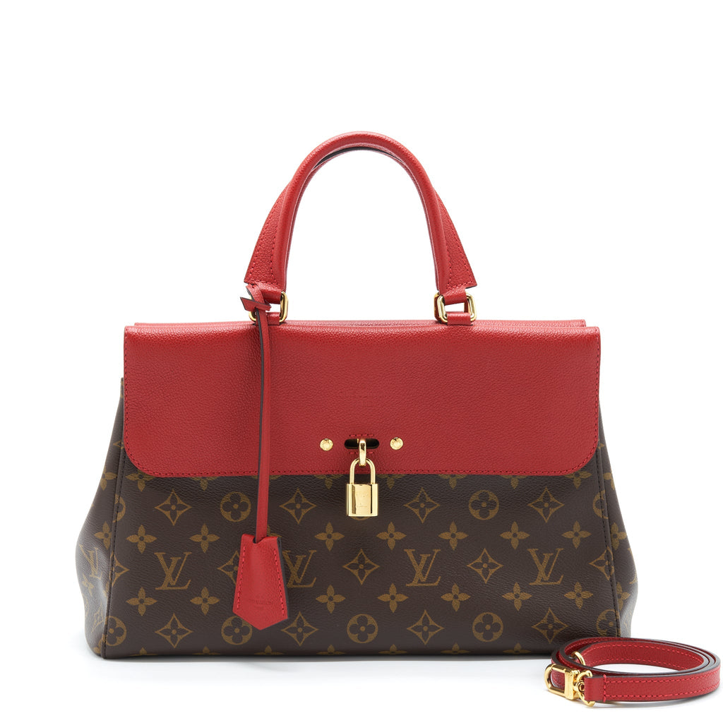 LOUIS VUITTON VENUS BAG LEATHER/MONOGRAM CANVAS RED YEAR 2016