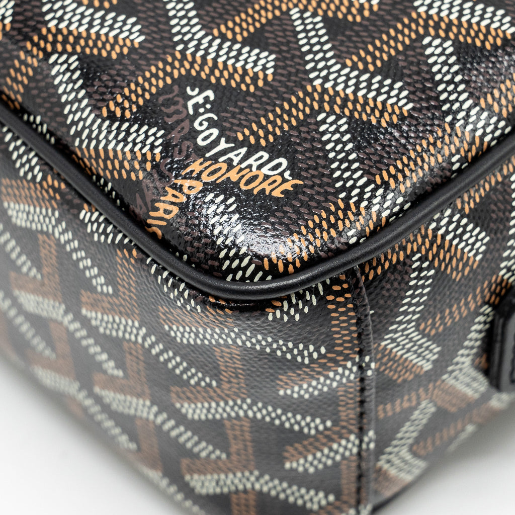 GOYARD CAP VERT PM CROSSBODY BAG GOYARDINE CANVAS/LEATHER BLACK SHW