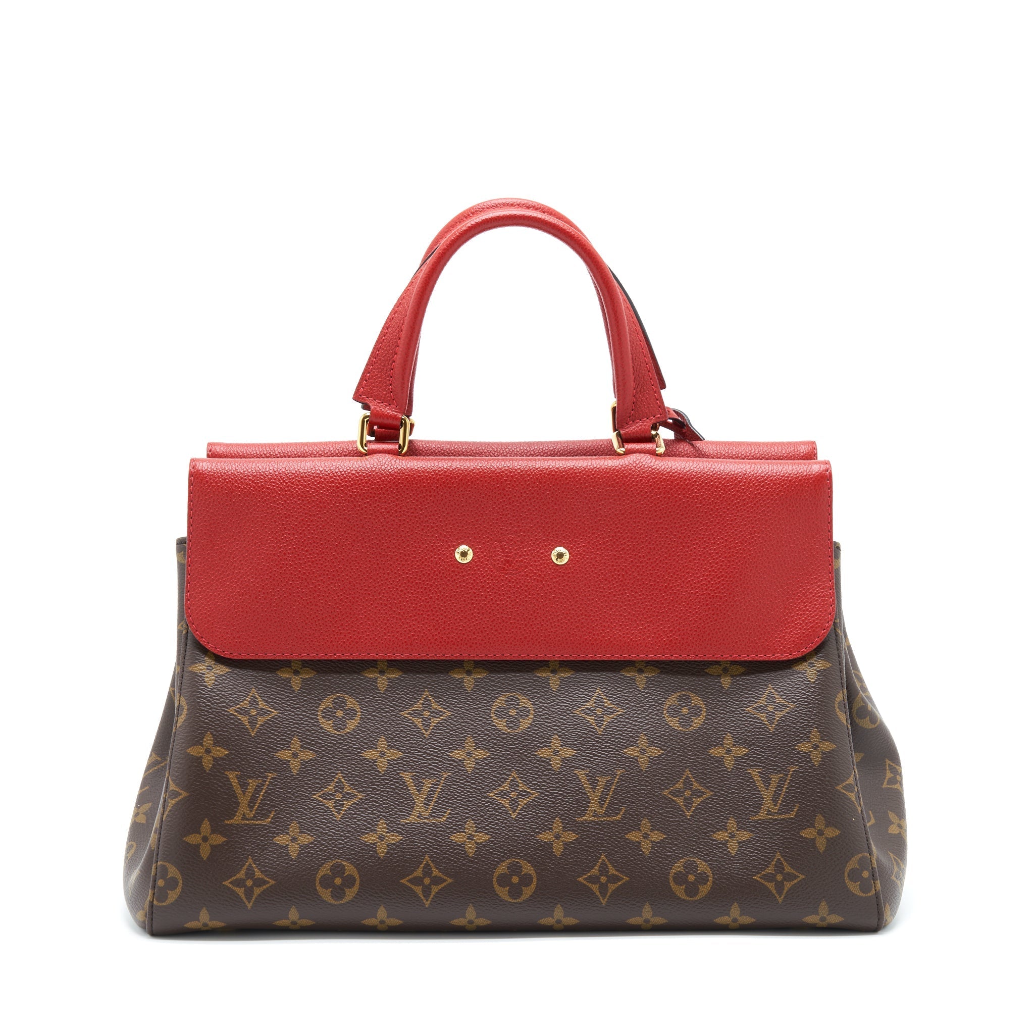 LOUIS VUITTON VENUS BAG LEATHER/MONOGRAM CANVAS RED YEAR 2016