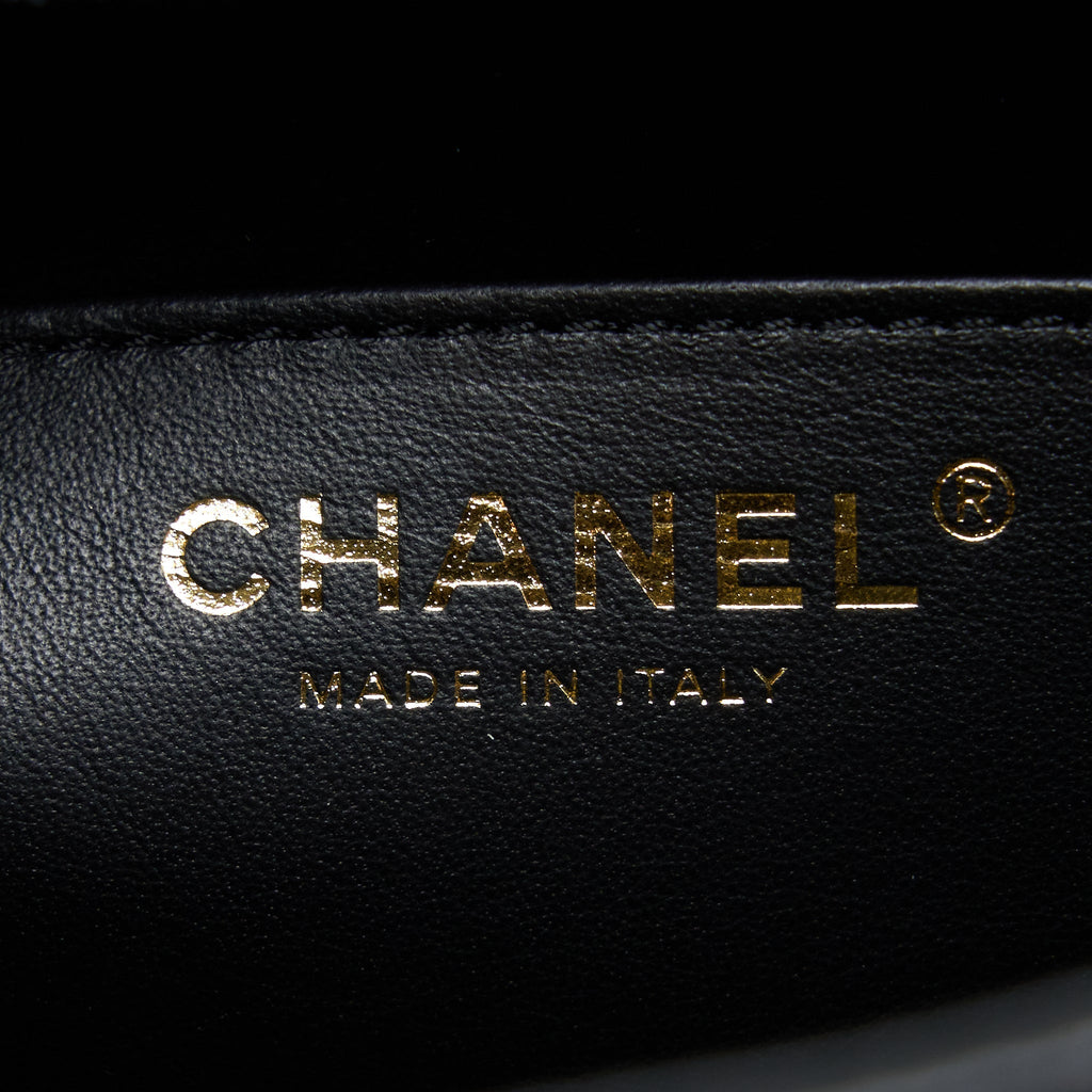 CHANEL 22K RETRO CLASSIC NEW SQUARE FLAP BAG GOATSKIN BLACK WITH GHW (MICROCHIP)
