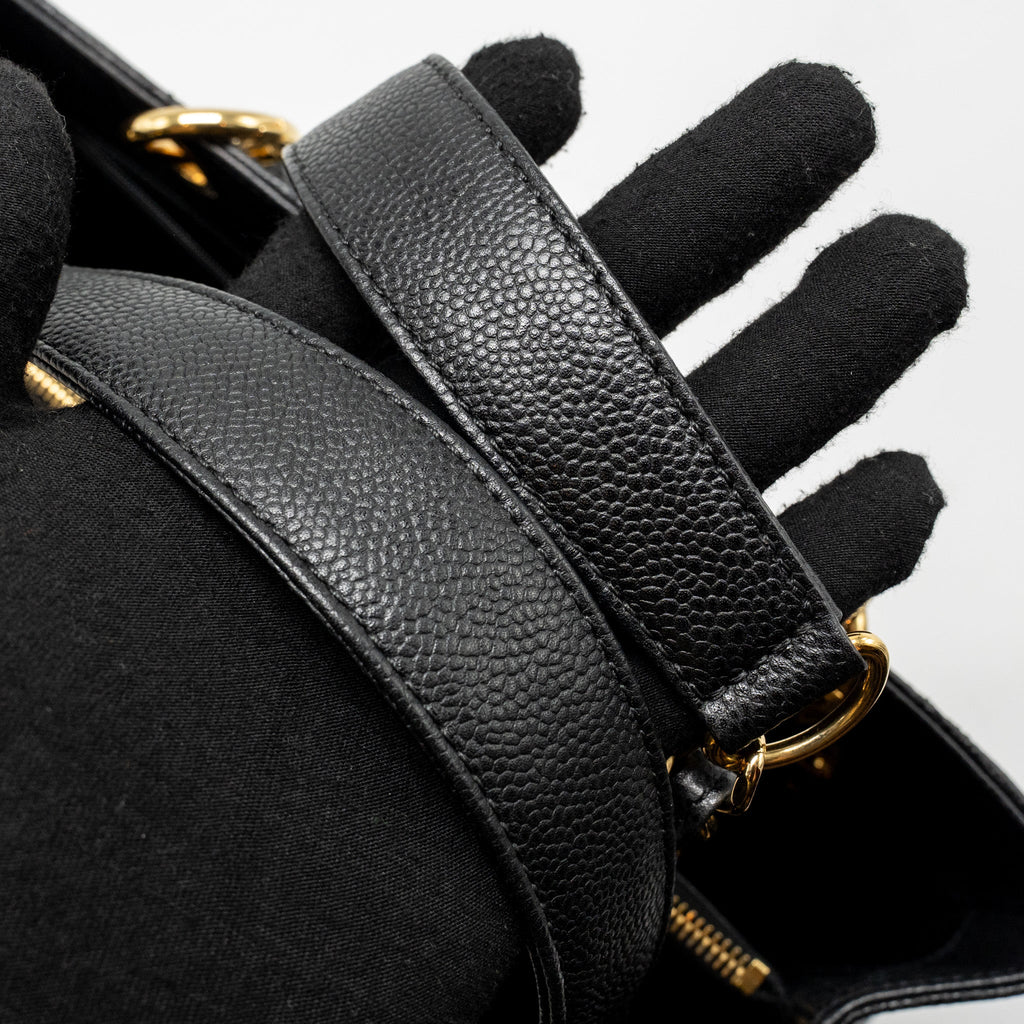 CHANEL GRAND SHOPPING TOTE / GST CAVIAR BLACK GHW