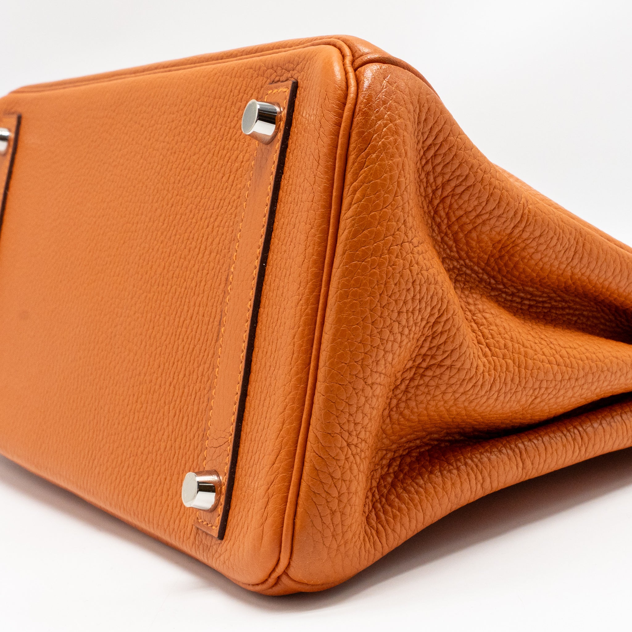 HERMES BIRKIN 30 CLEMENCE ORANGE SHW