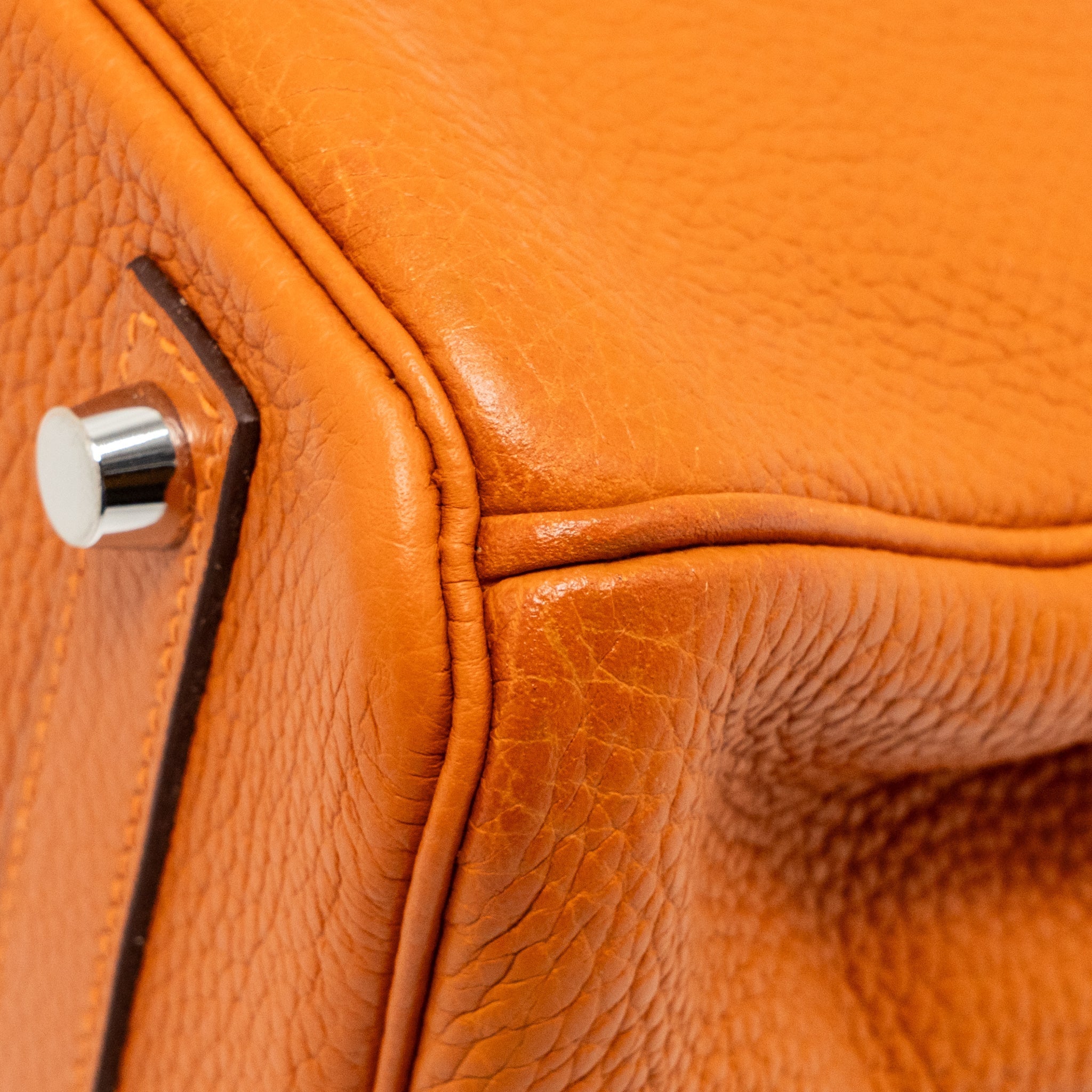HERMES BIRKIN 30 CLEMENCE ORANGE SHW