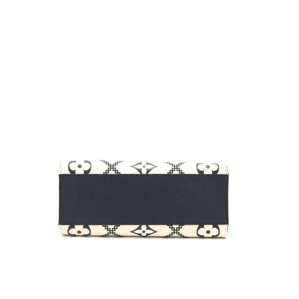 LOUIS VUITTON ONTHEGO MM EMPREINTE CREAM/ BLACK GHW (NEW VERSION)