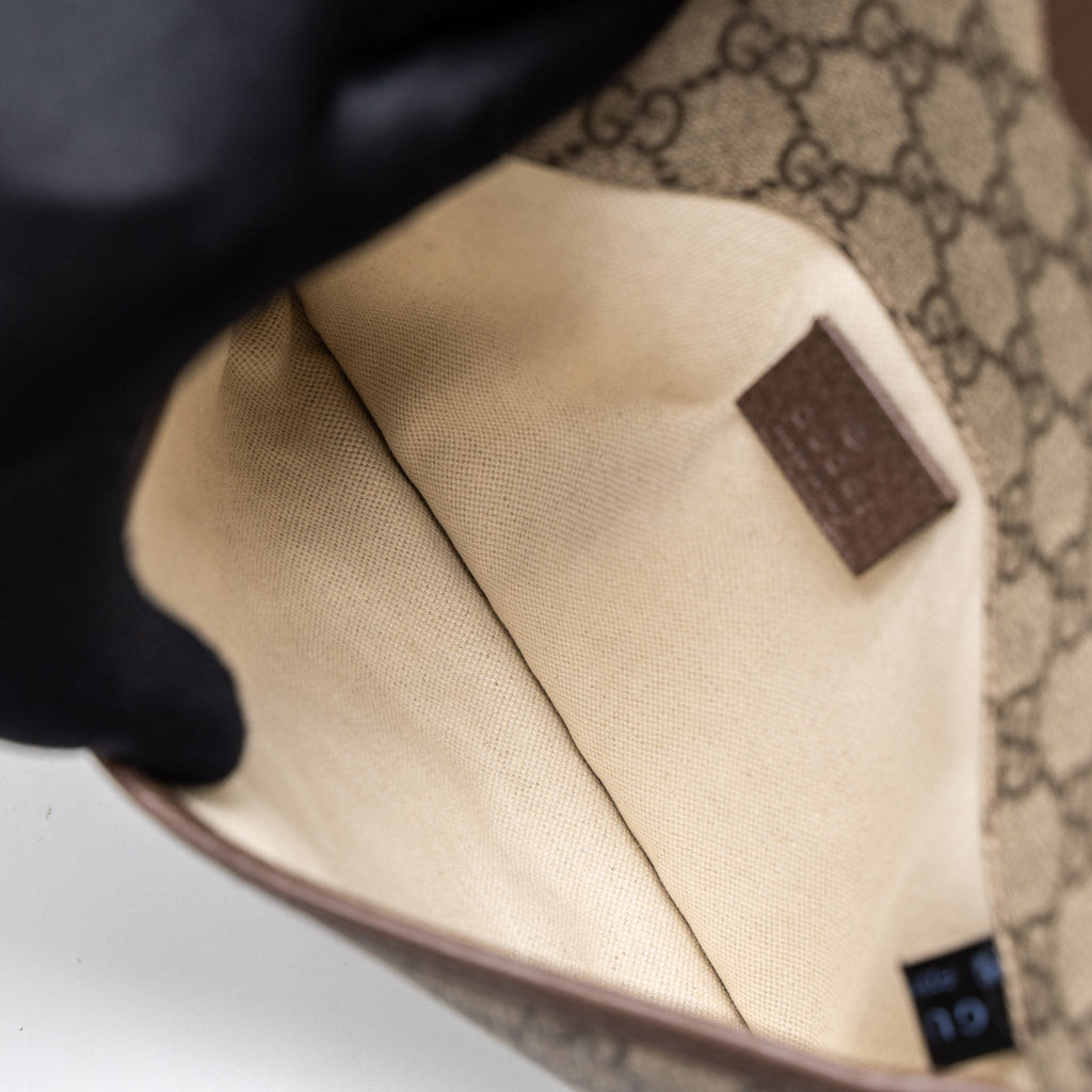 GUCCI NEO VINTAGE BELT BAG GG SUPREME CANVAS BRUSHED GHW