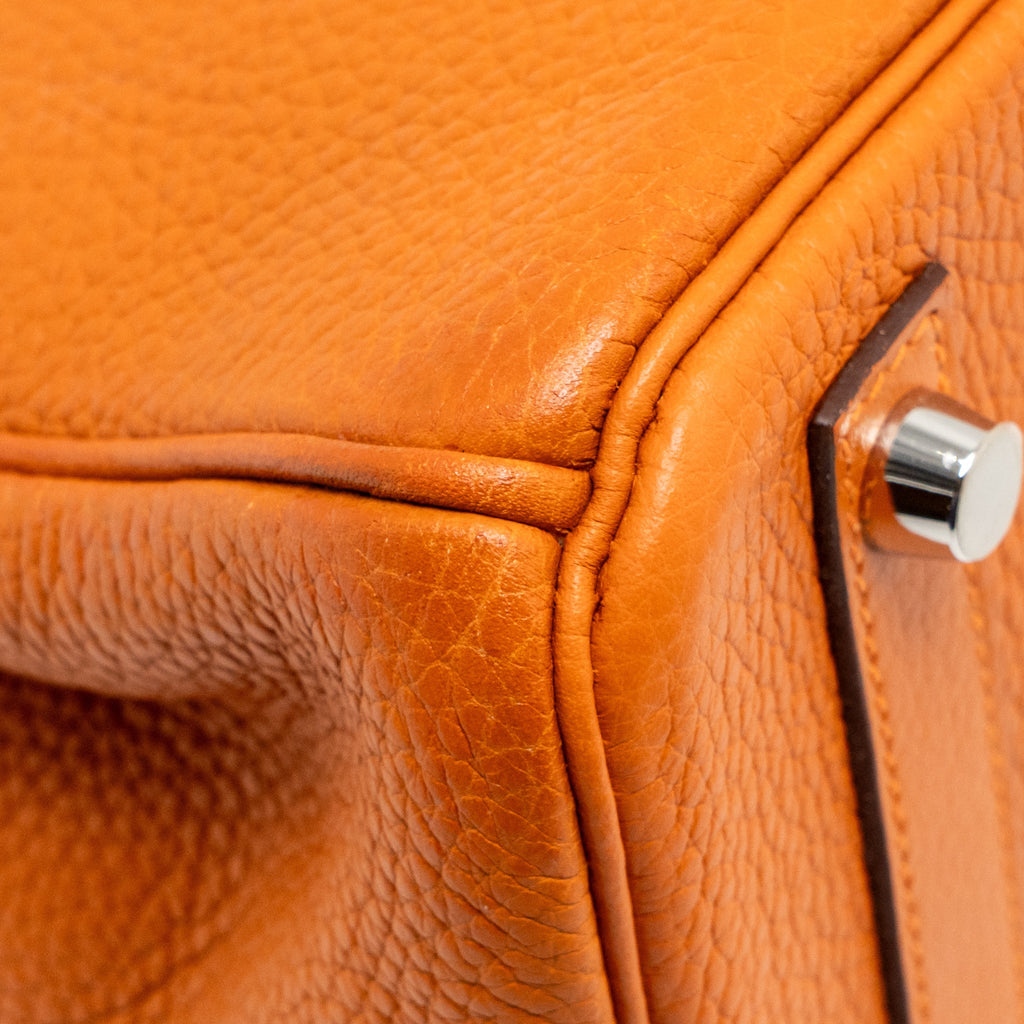 HERMES BIRKIN 30 CLEMENCE ORANGE SHW