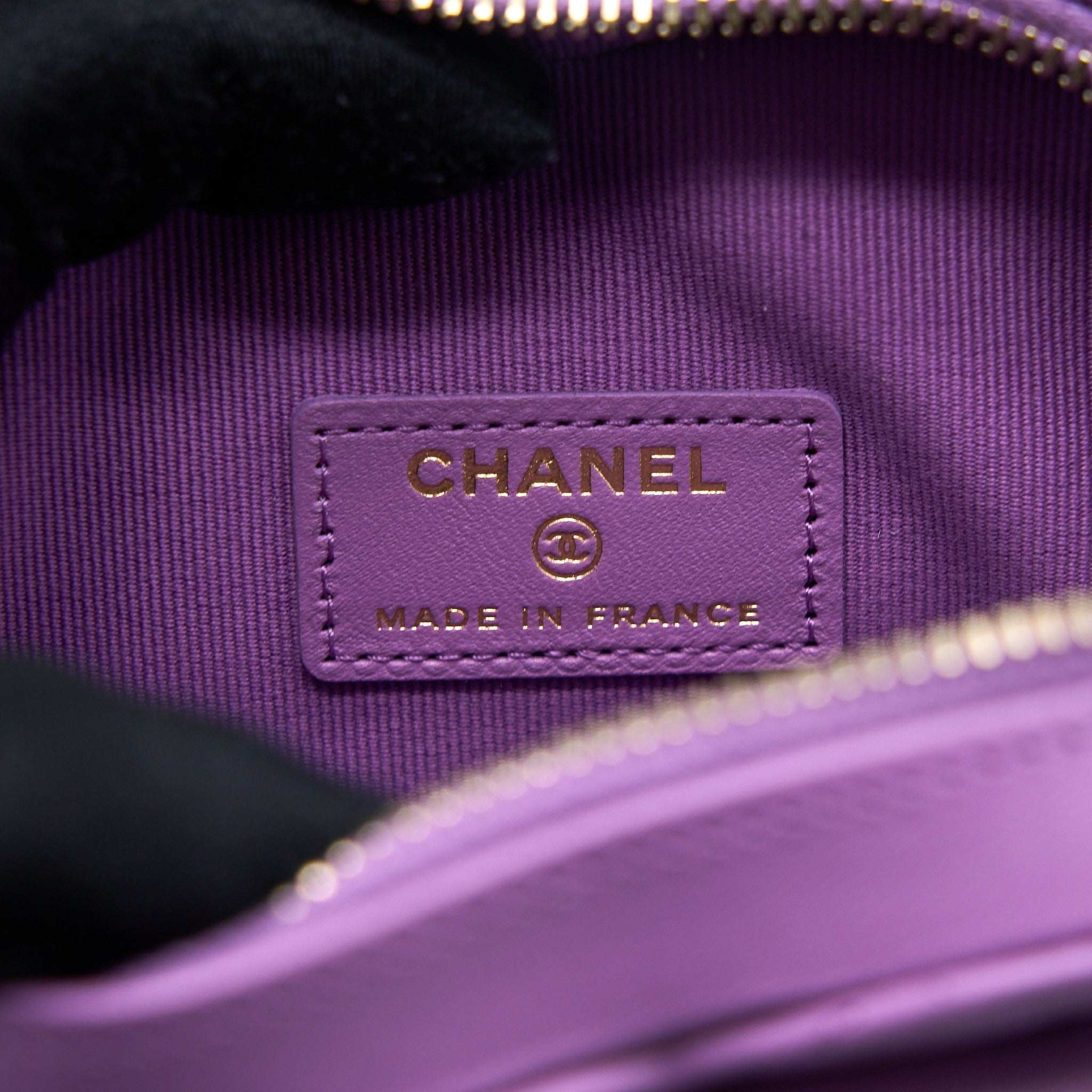 CHANEL SMALL HEART BAG LAMBSKIN PURPLE LGHW