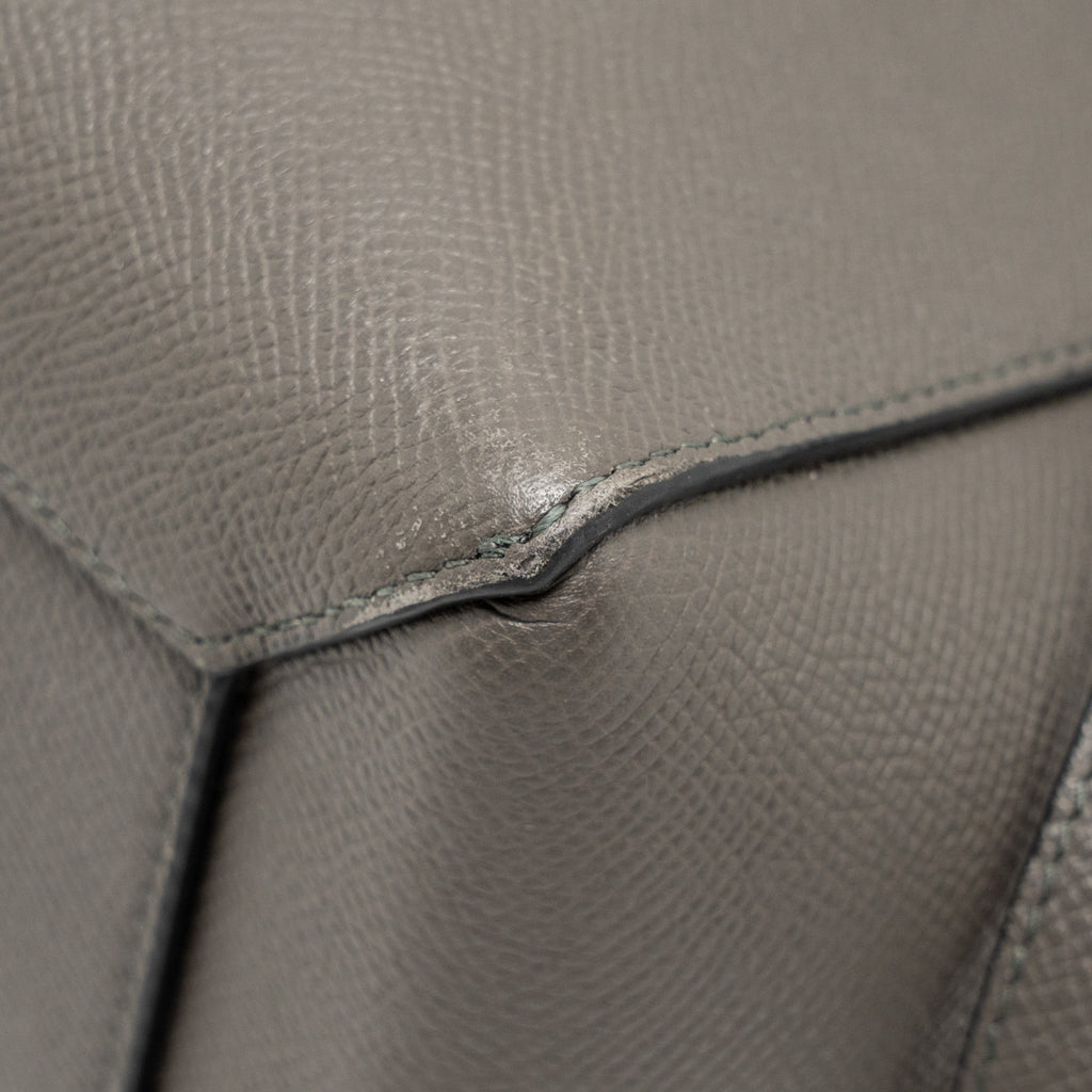 CELINE MICRO BELT BAG GRAINED CALFSKIN GREY GHW