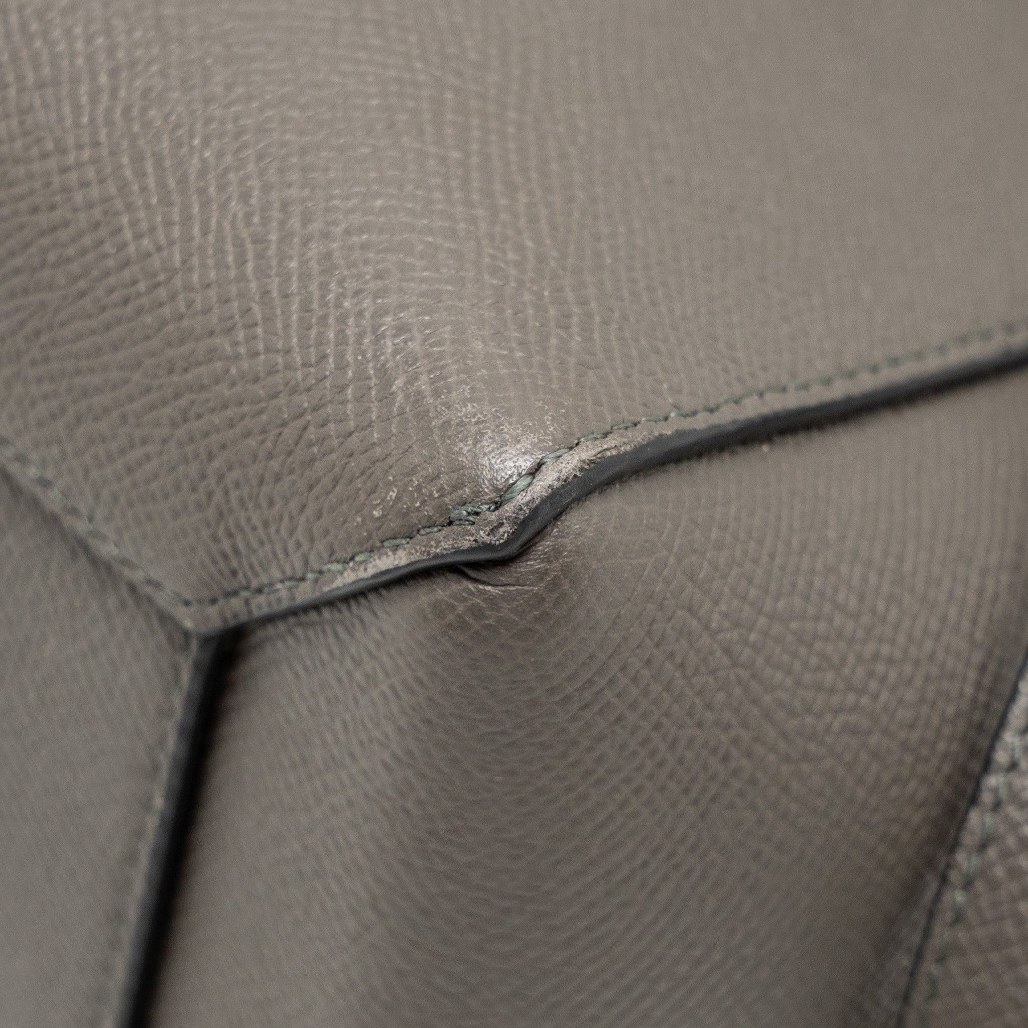 CELINE MICRO BELT BAG GRAINED CALFSKIN GREY GHW