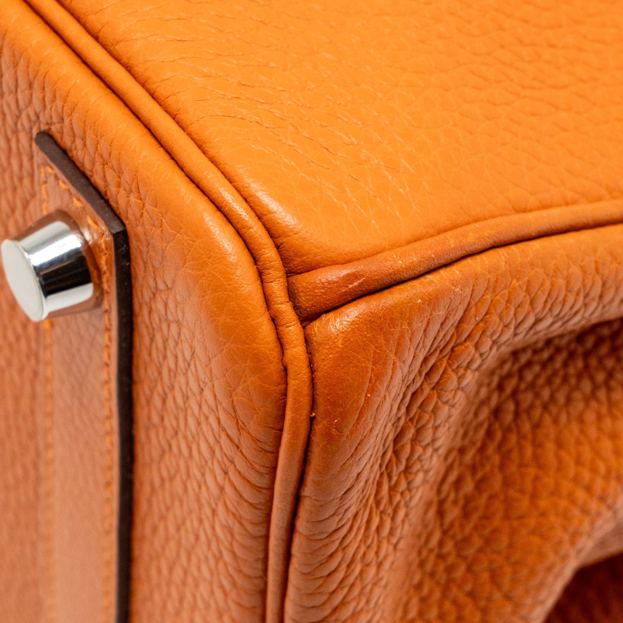 HERMES BIRKIN 30 CLEMENCE ORANGE SHW