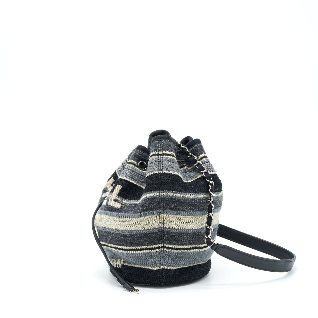 CHANEL RUE CAMBORNE BUCKET BAG FABRIC MULTICOLOUR SHW