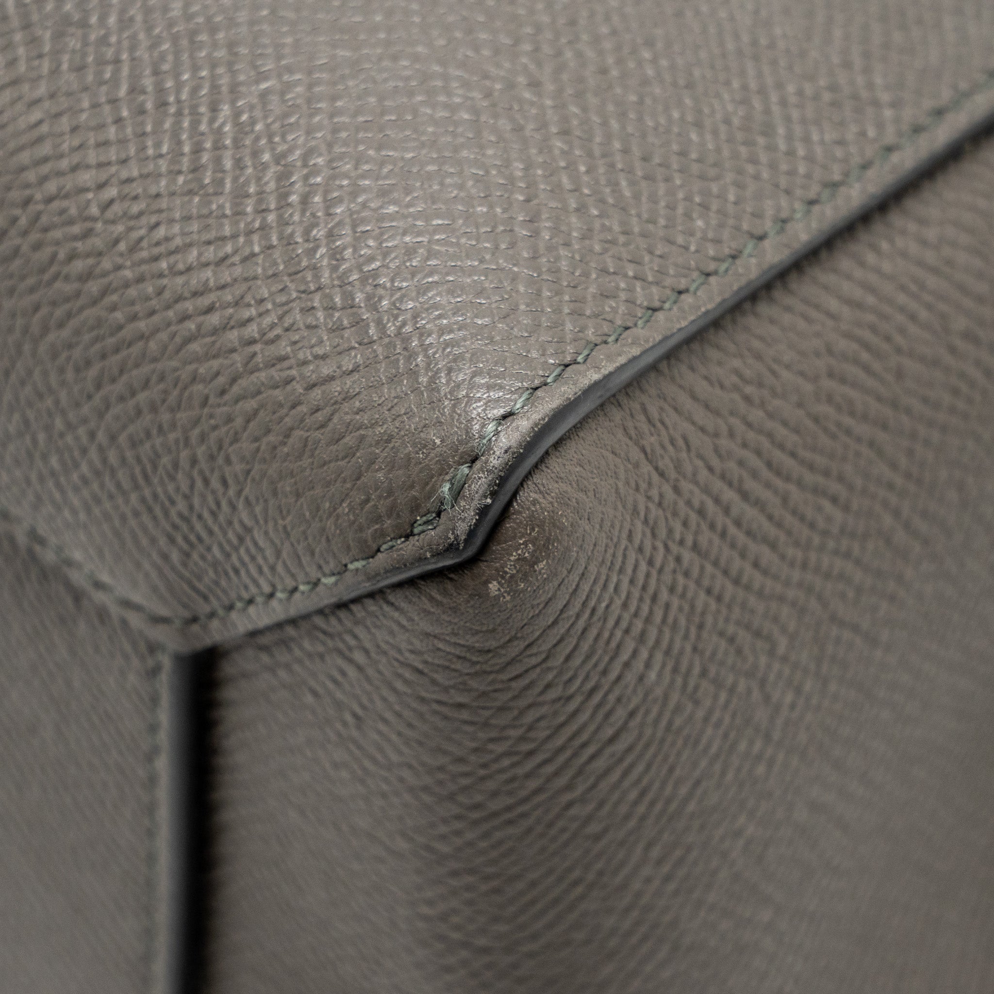CELINE MICRO BELT BAG GRAINED CALFSKIN GREY GHW