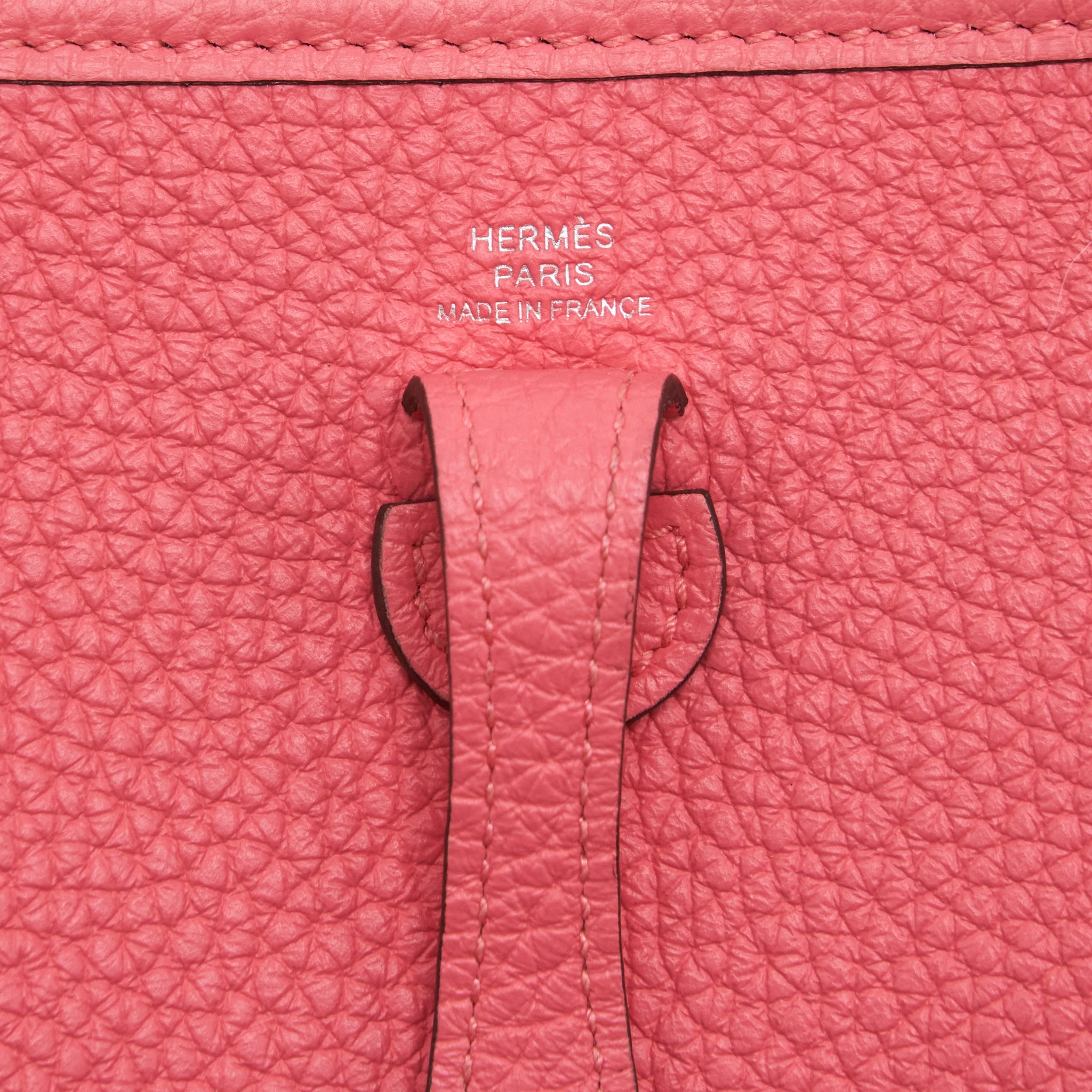 HERMES MINI EVELYNE CLEMENCE ROSE AZALEA / ROUGE PIVOINE SHW