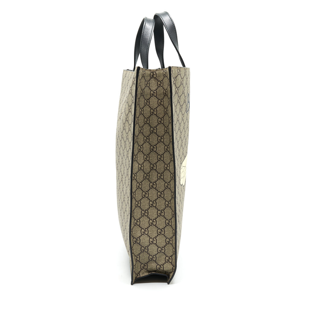 GUCCI SUPREME CANVAS WITH BEE TOTE BAG