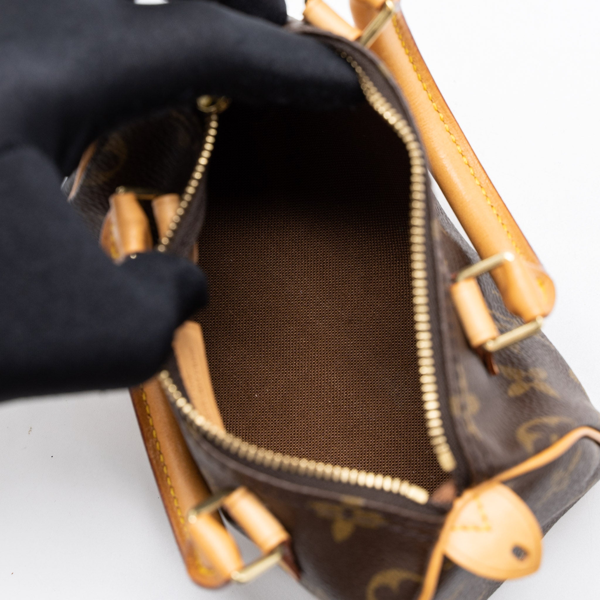 LOUIS VUITTON VINTAGE NANO SPEEDY MONOGRAM CANVAS GHW