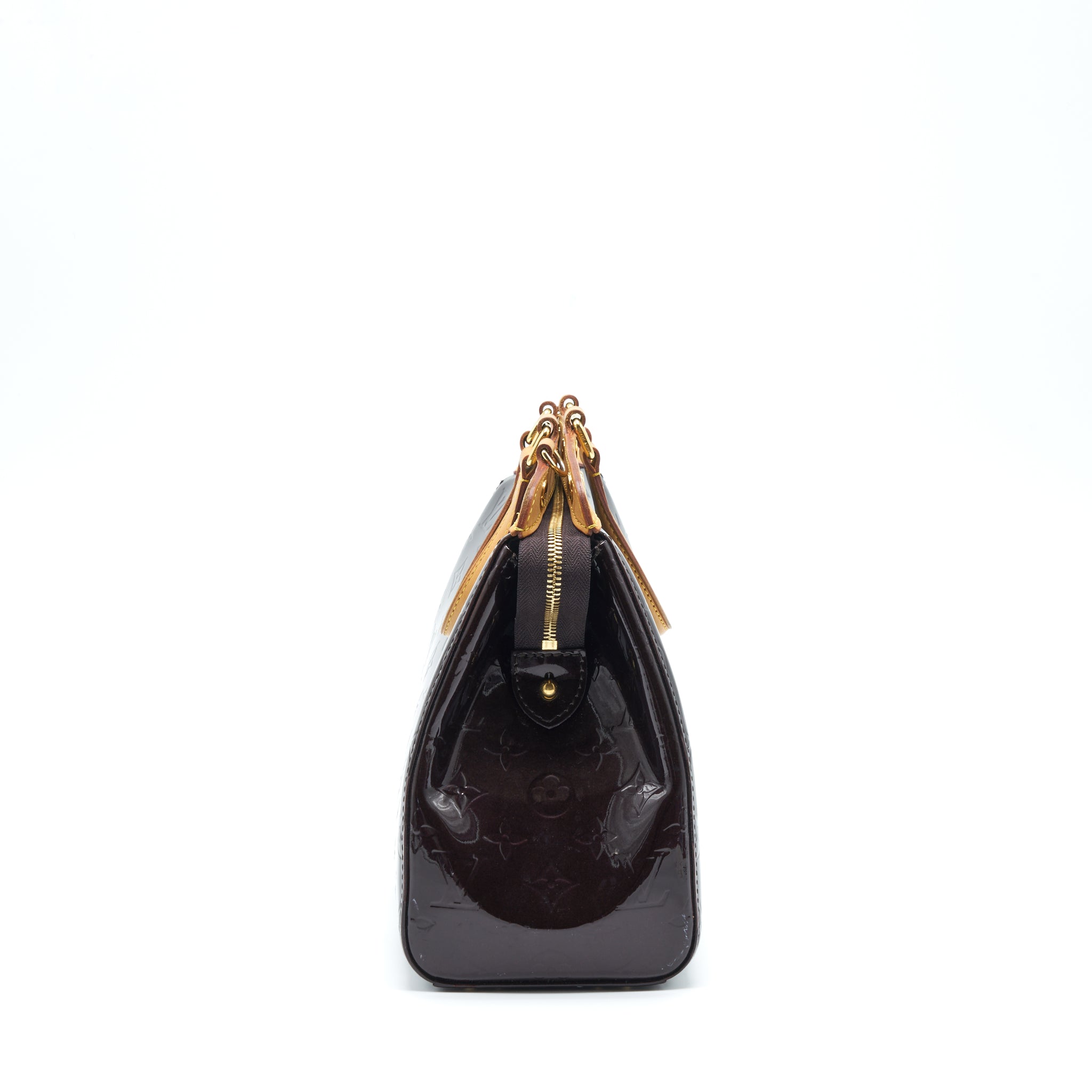 LOUIS VUITTON AMARANTE MONOGRAM VERNIS BREA MM BAG GHW