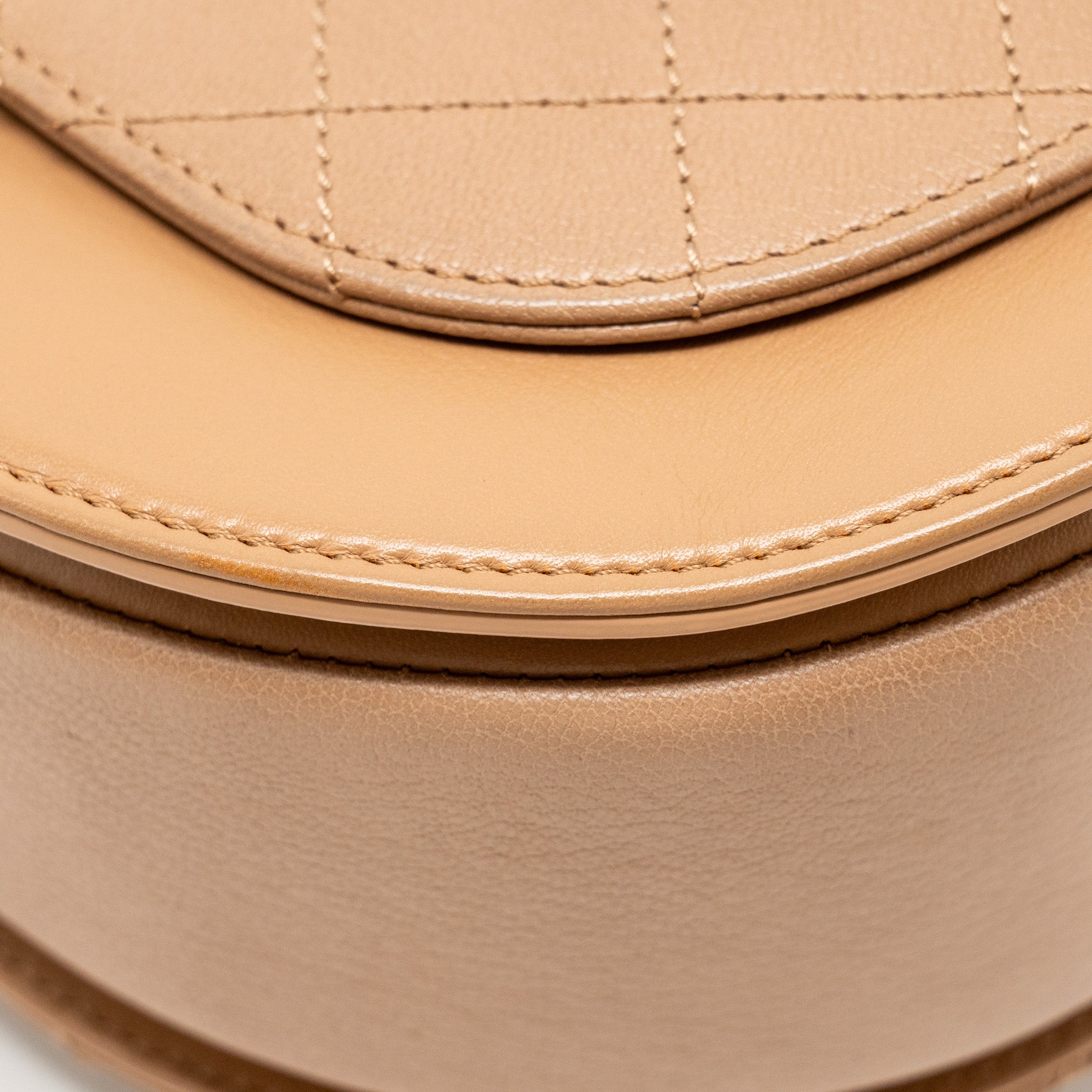 CHANEL COCO CURVE FLAP BAG CALFSKIN BEIGE GHW