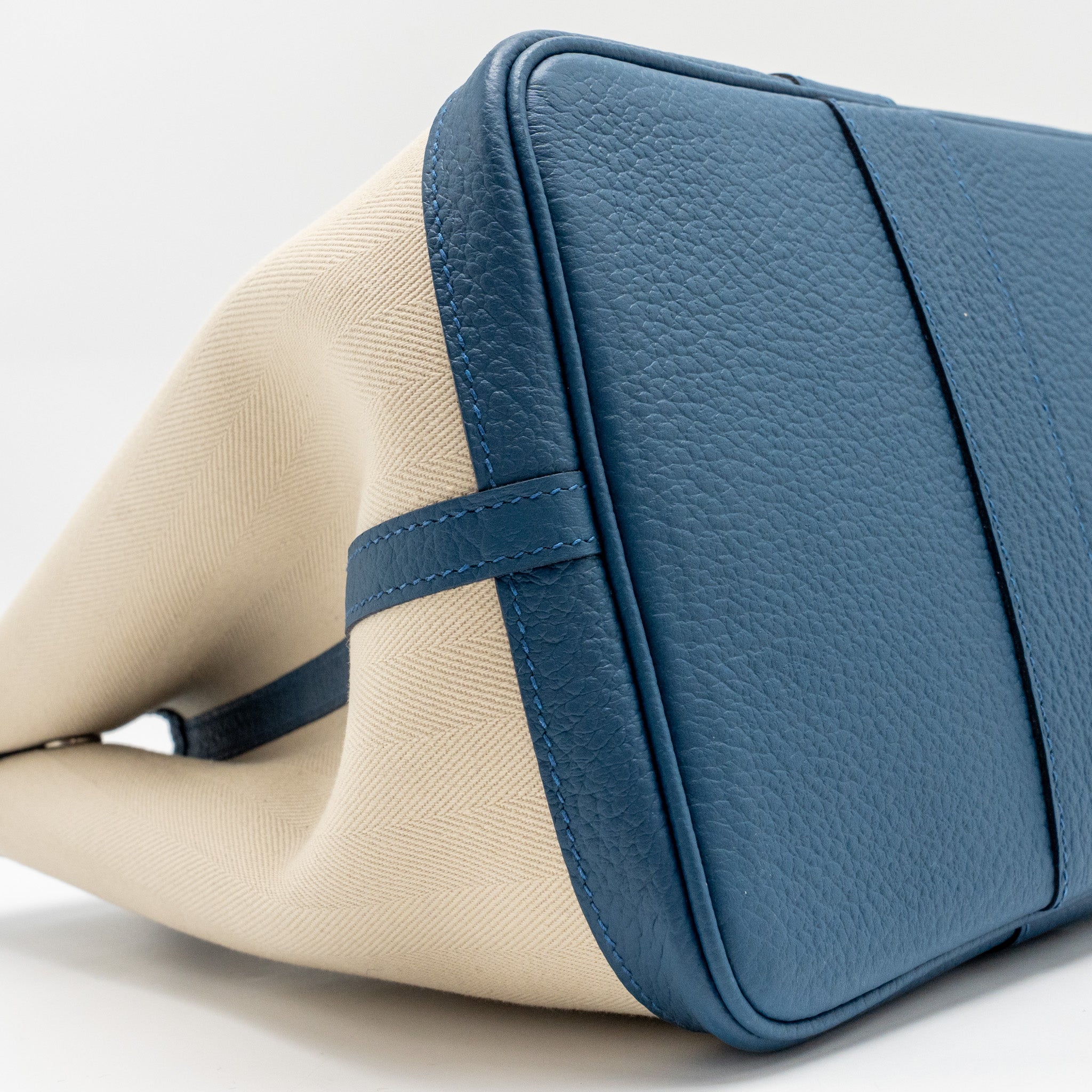HERMES GARDEN PARTY 36 NEGONDA/CANVAS CRAIE/BLEU OUTREMER SHW