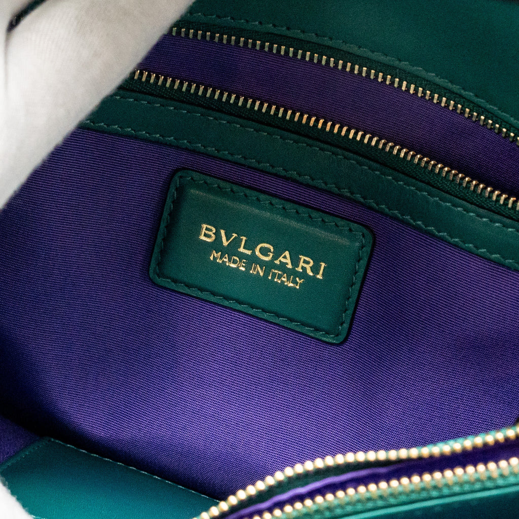 BVLGARI SERPENTI FOREVER SHOULDER BAG CALFSKIN GREEN LGHW