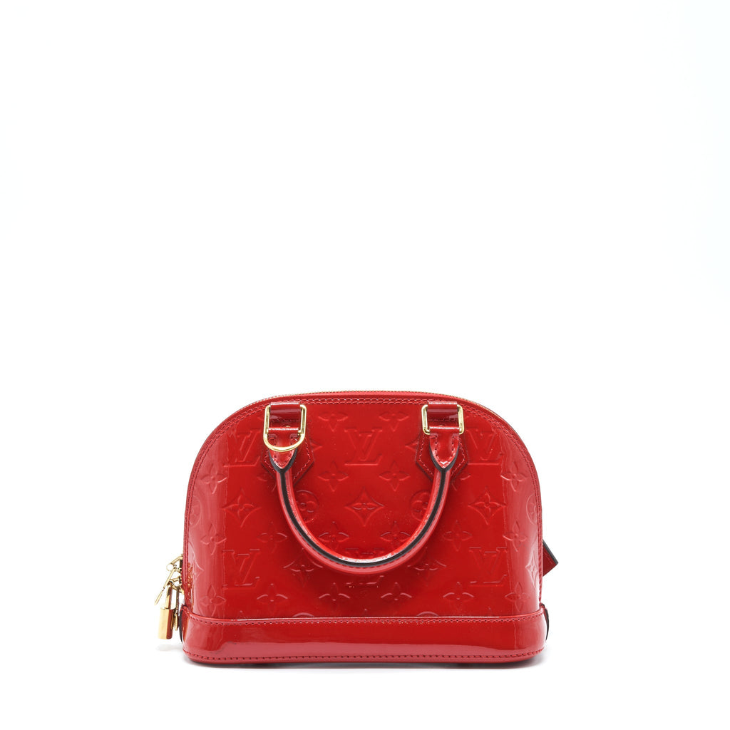 LOUIS VUITTON ALMA BB PATENT RED WITH GHW