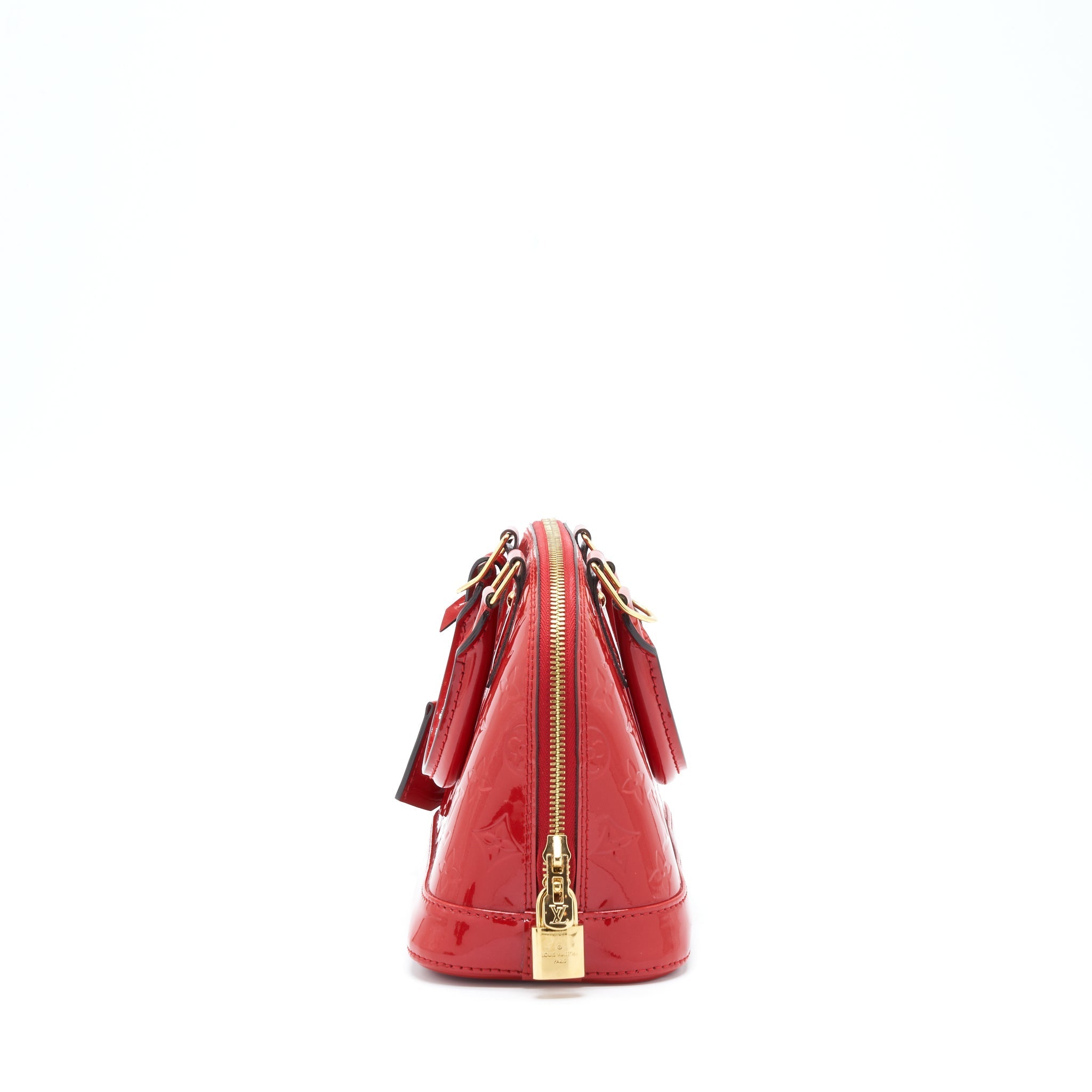 LOUIS VUITTON ALMA BB PATENT RED WITH GHW