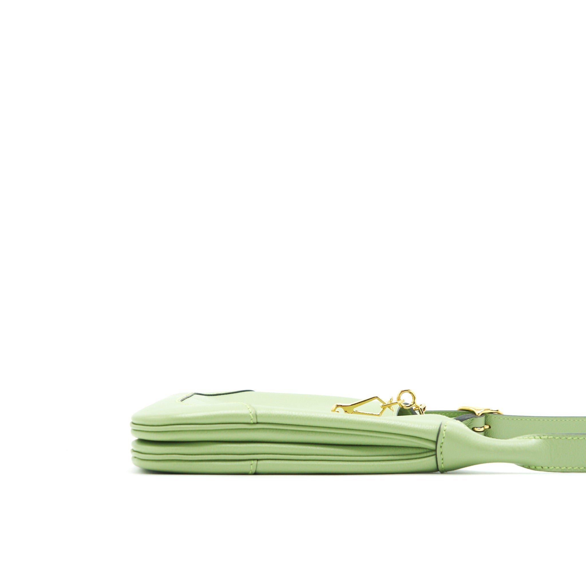 HERMES TRIM DUO 24 BAG VERT CRIQUET GHW