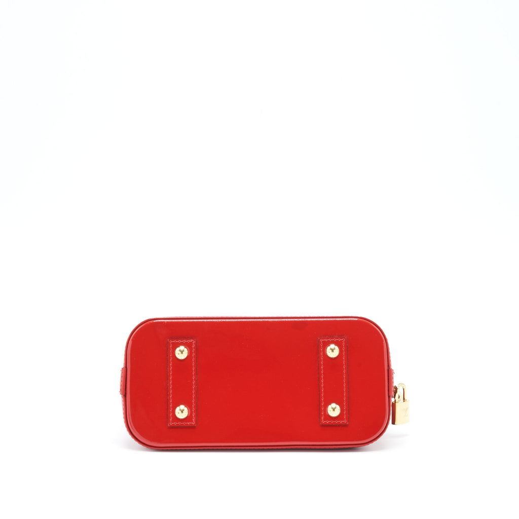 LOUIS VUITTON ALMA BB PATENT RED WITH GHW